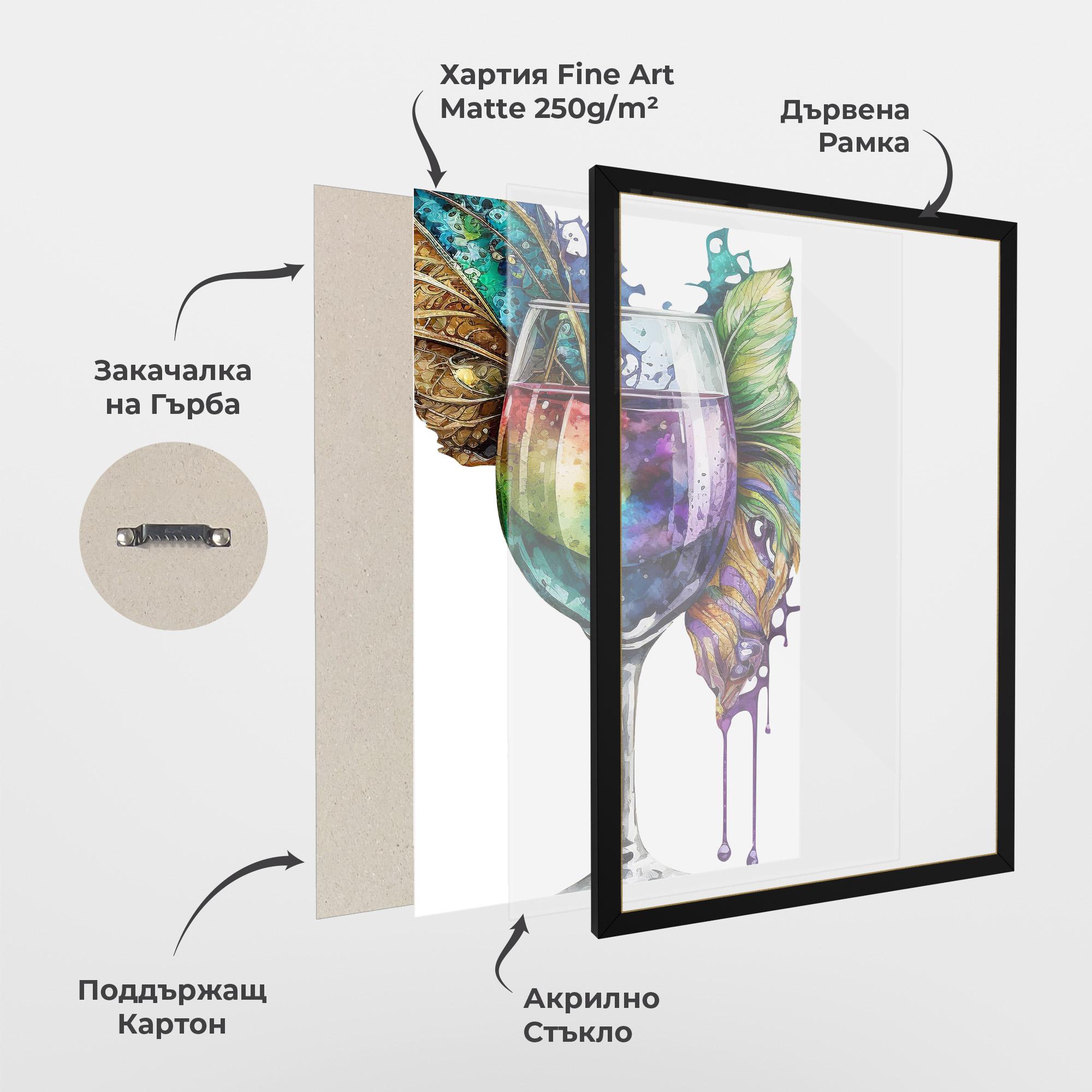 Рамкиран постер Colorful Drink mockup 1