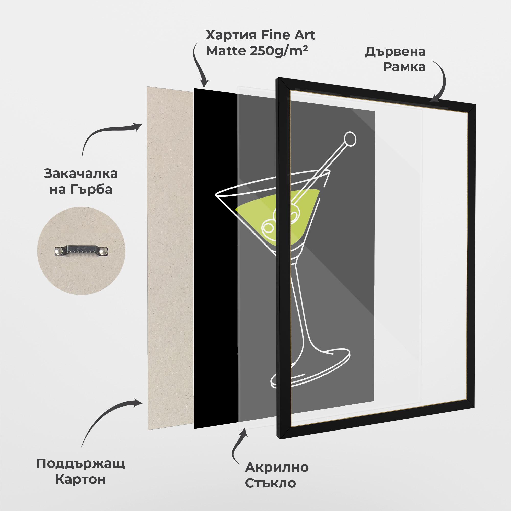 Рамкиран постер Glass mockup 1