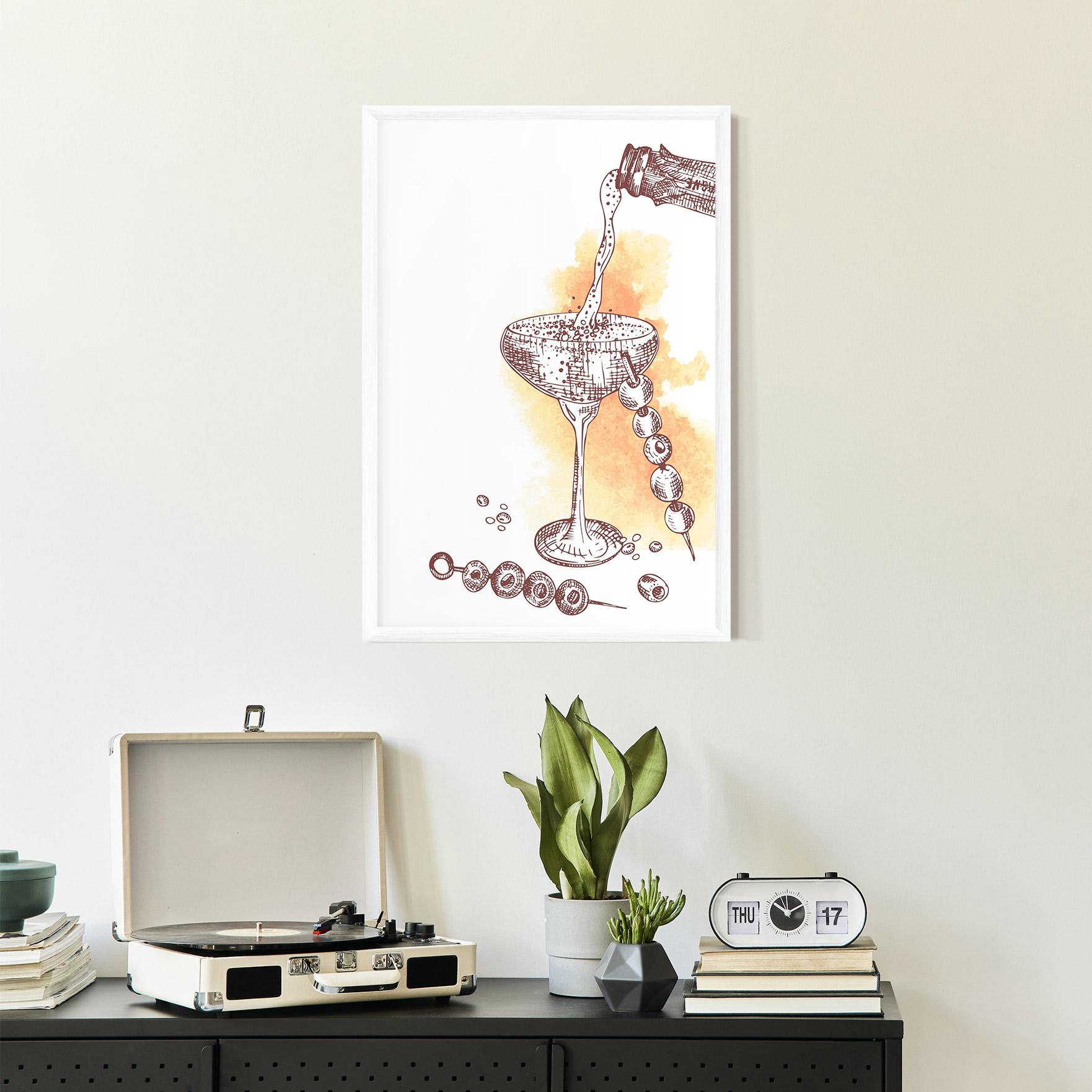 Рамкиран постер Cocktail mockup 2