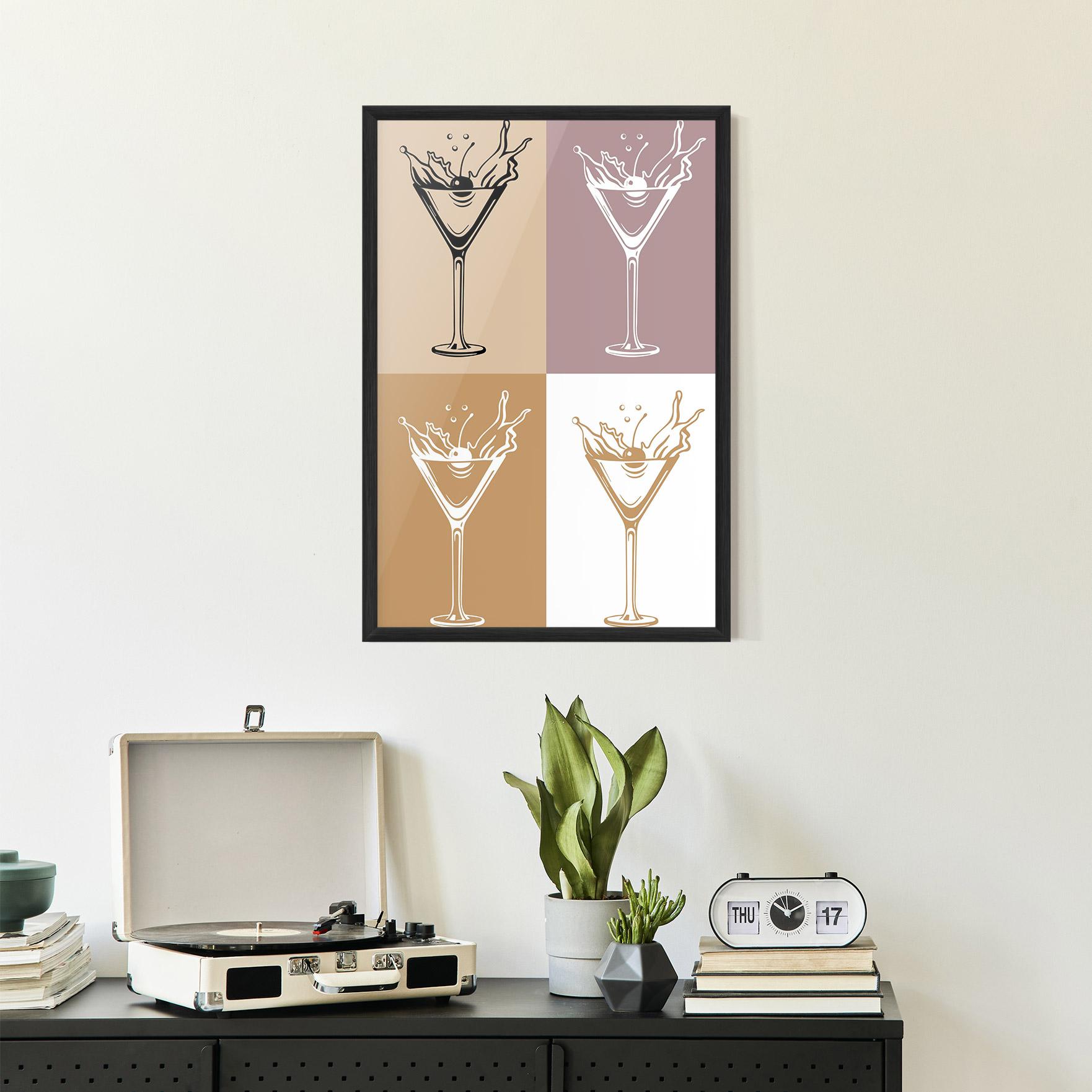 Рамкиран постер Drinks Mix mockup 2