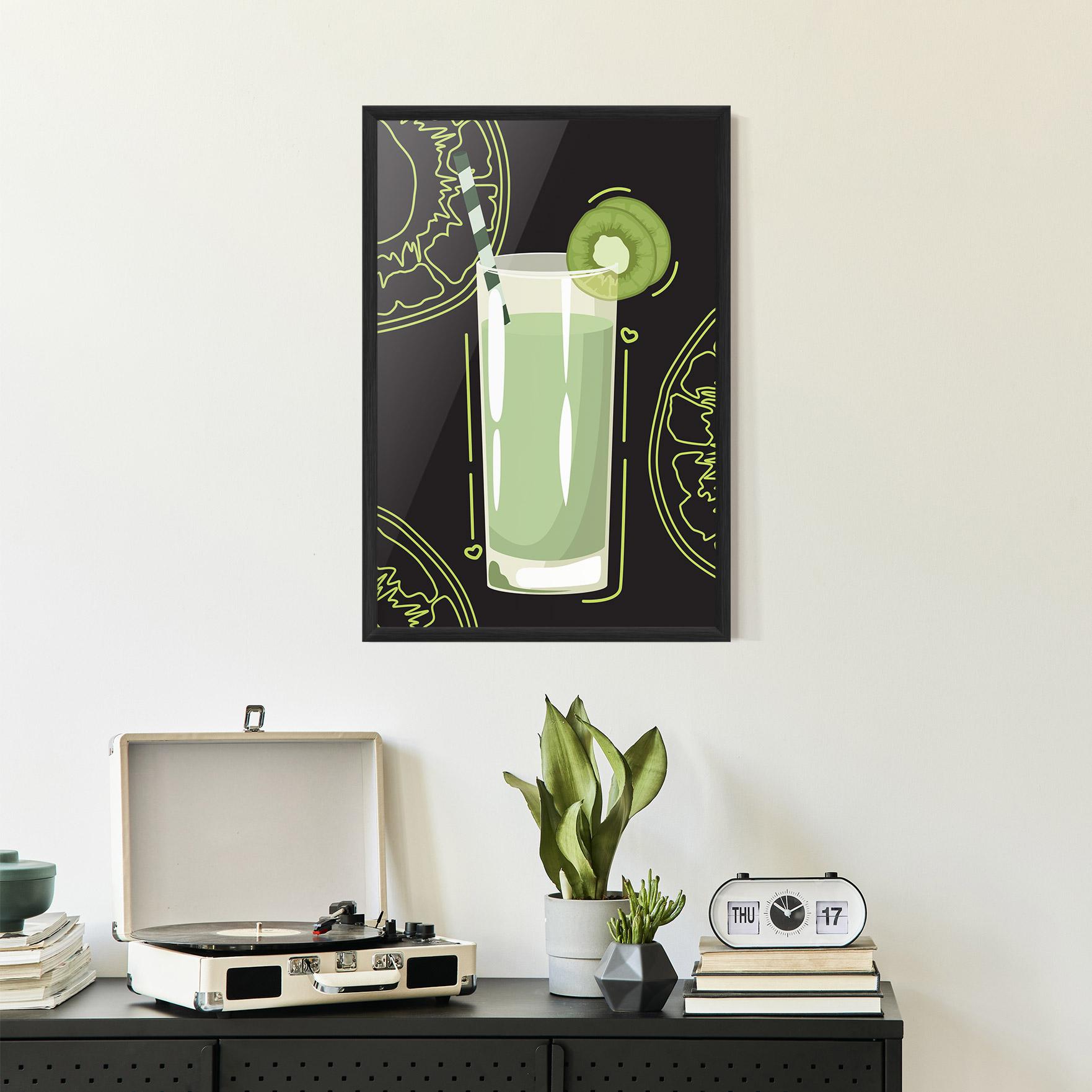 Рамкиран постер Kiwi Drink mockup 2