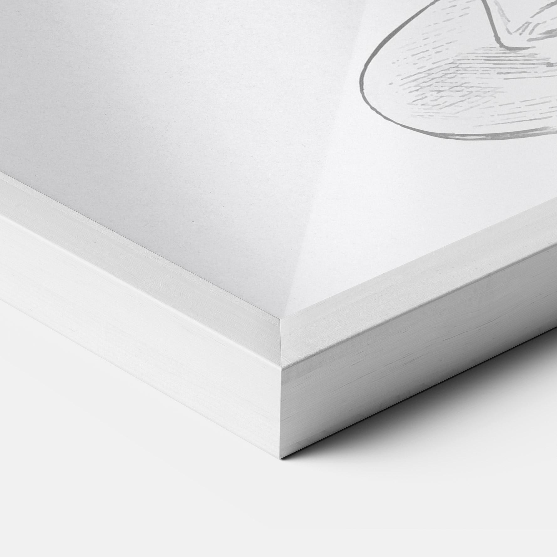 Рамкиран постер Hand Drawn Glass mockup 3