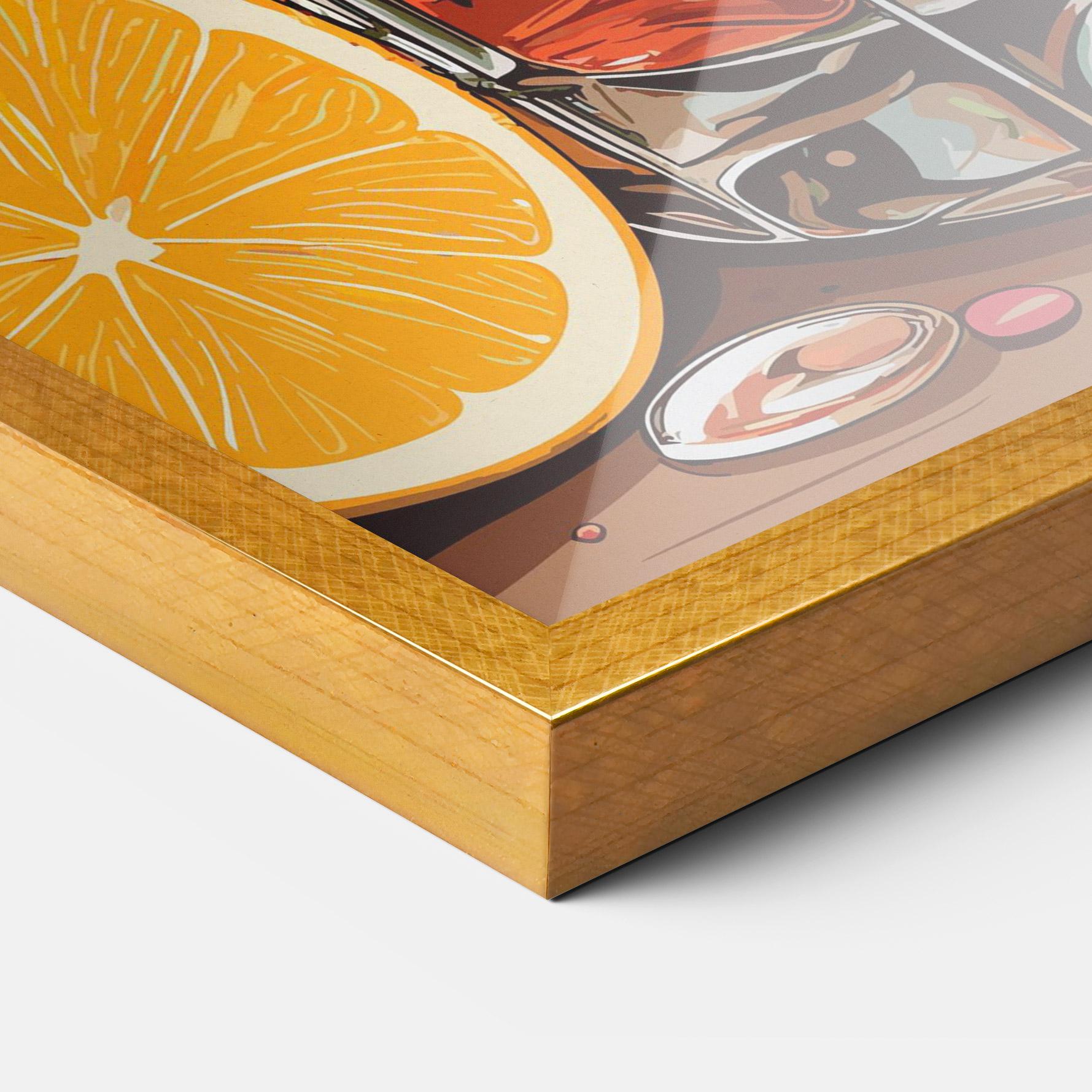 Рамкиран постер Brown Cocktail mockup 3