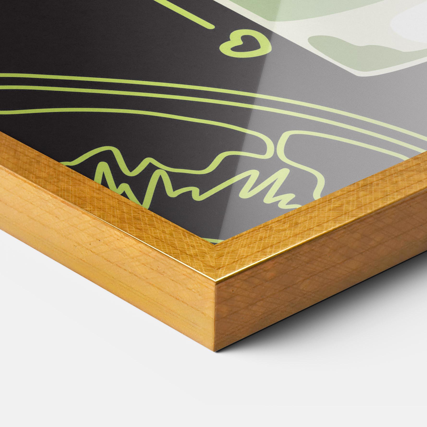 Рамкиран постер Kiwi Drink mockup 3