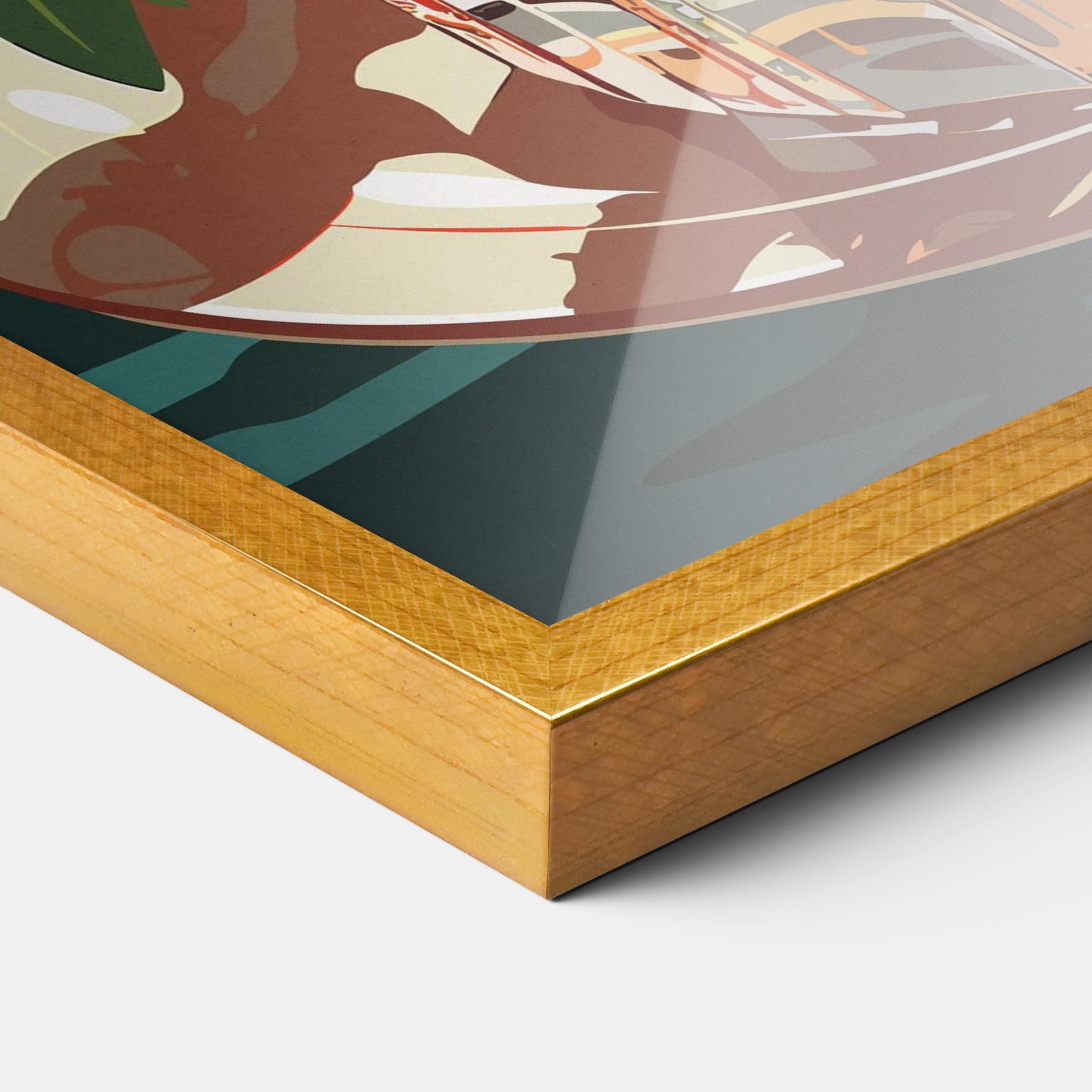 Рамкиран постер Sunset Cocktail mockup 3