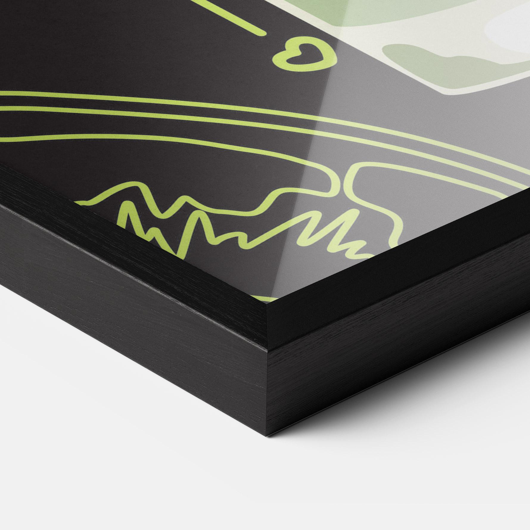 Рамкиран постер Kiwi Drink mockup 3