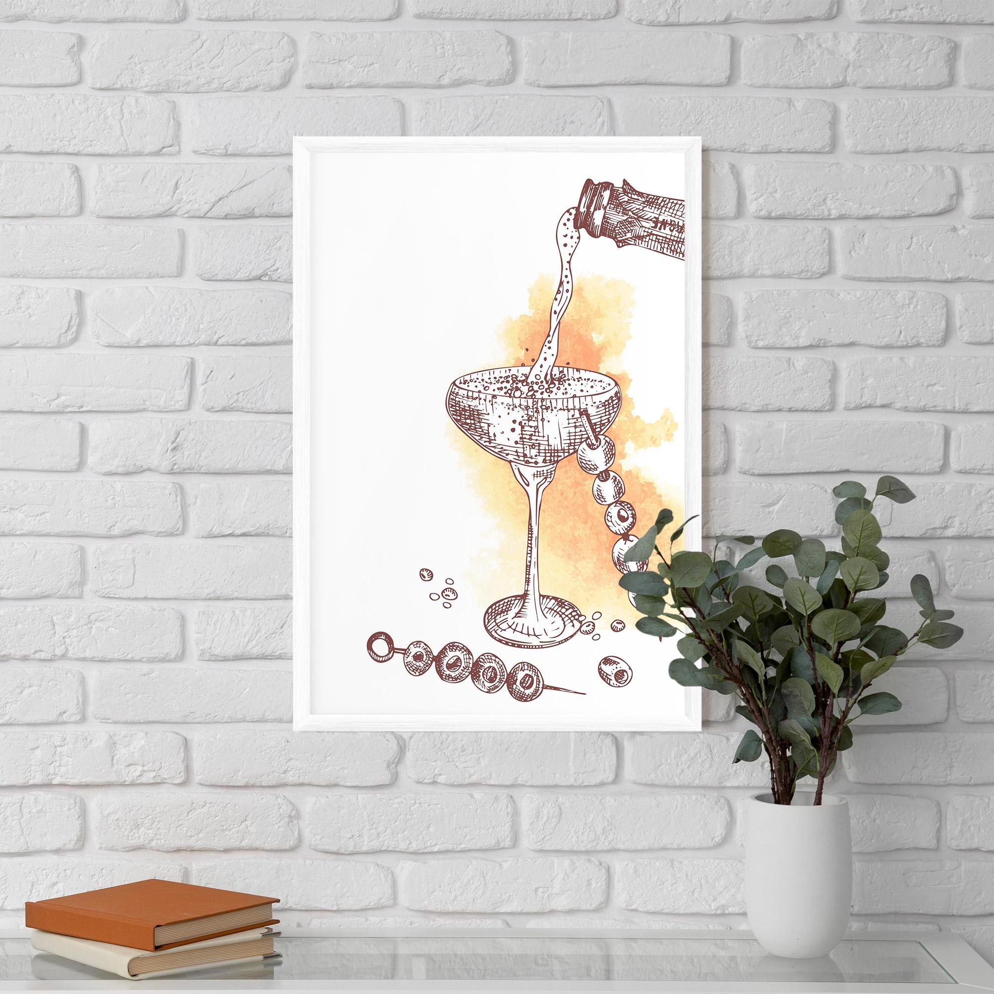 Рамкиран постер Cocktail mockup 5