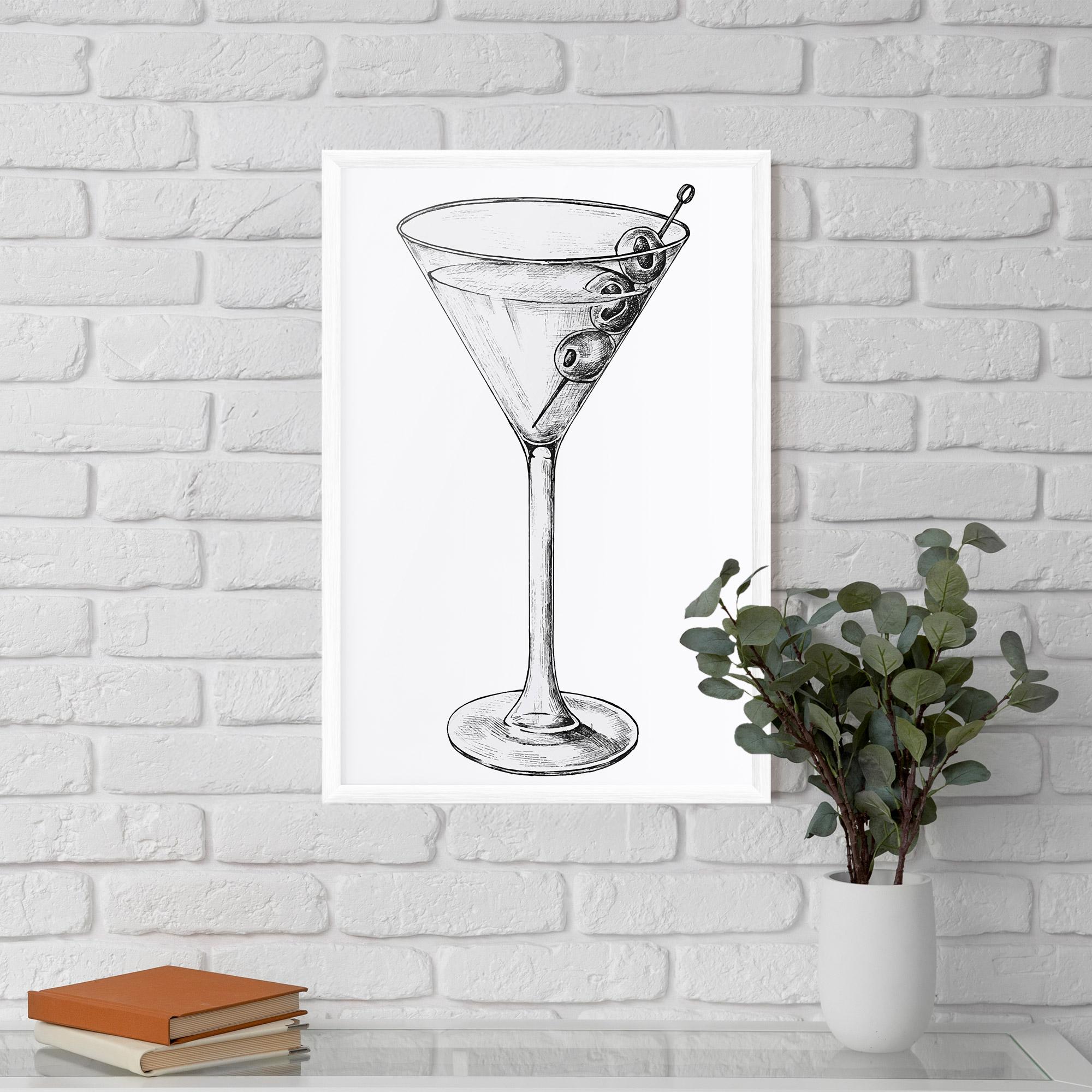 Рамкиран постер Hand Drawn Glass mockup 5