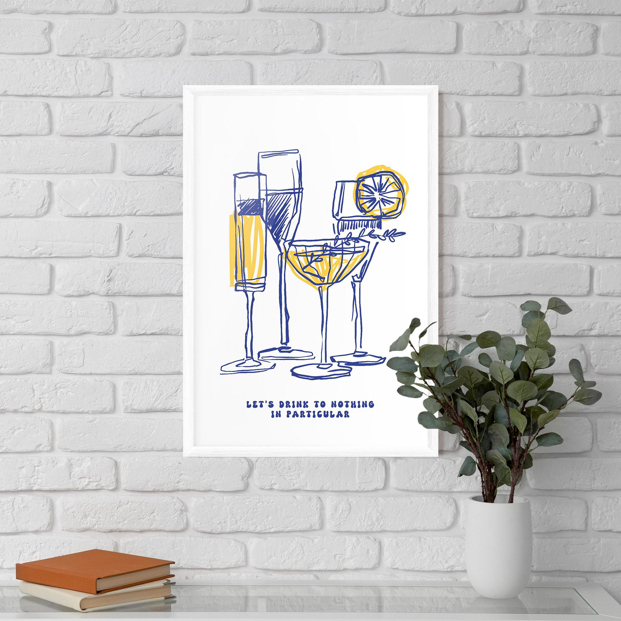 Рамкиран постер Lets Drink mockup 5