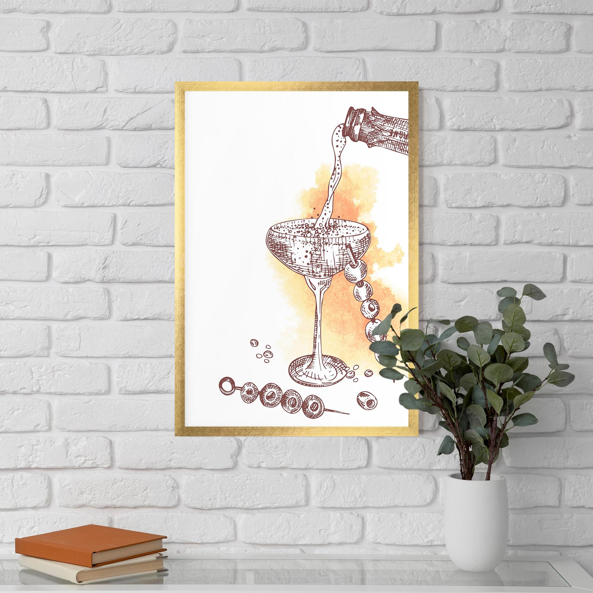 Рамкиран постер Cocktail mockup 5