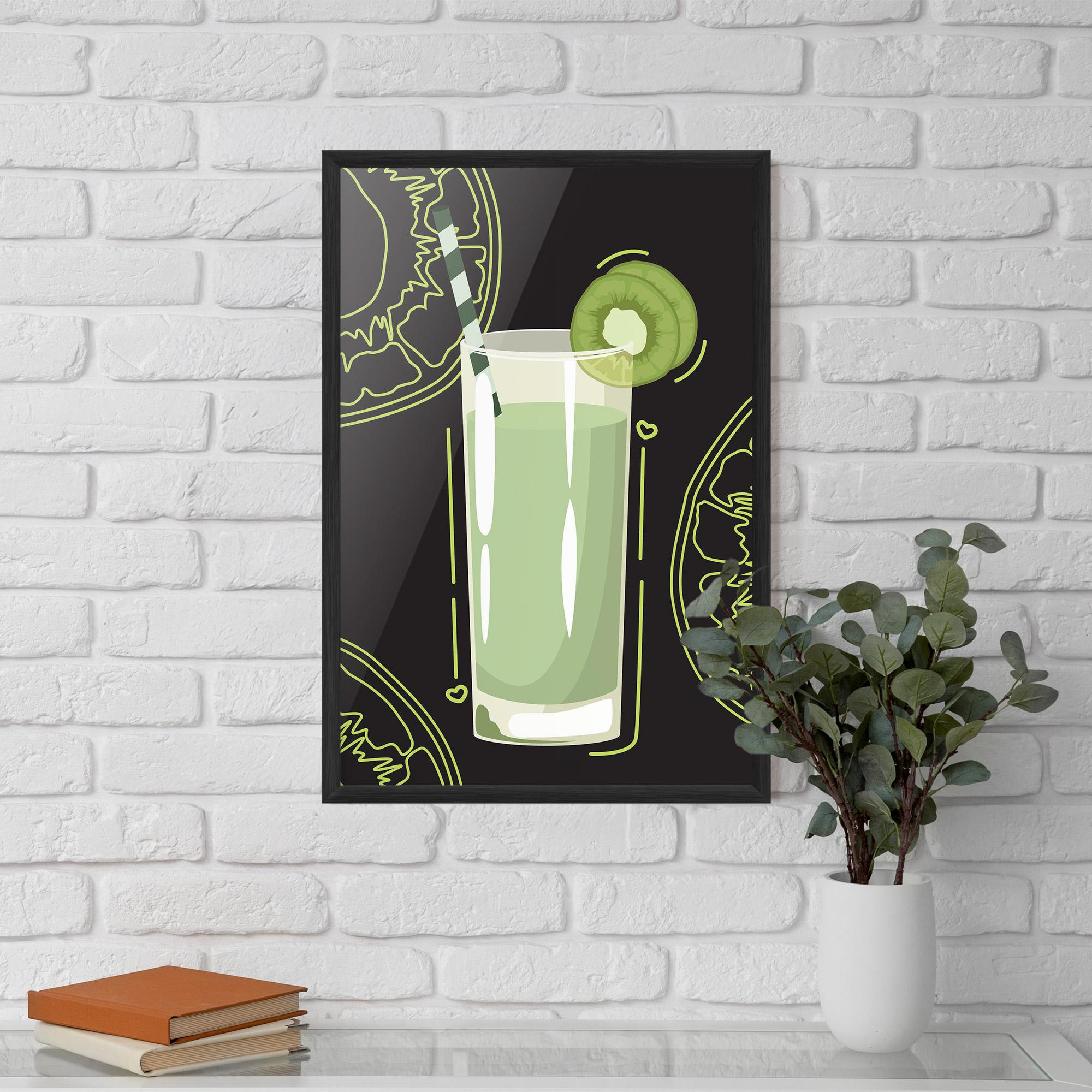 Рамкиран постер Kiwi Drink mockup 5