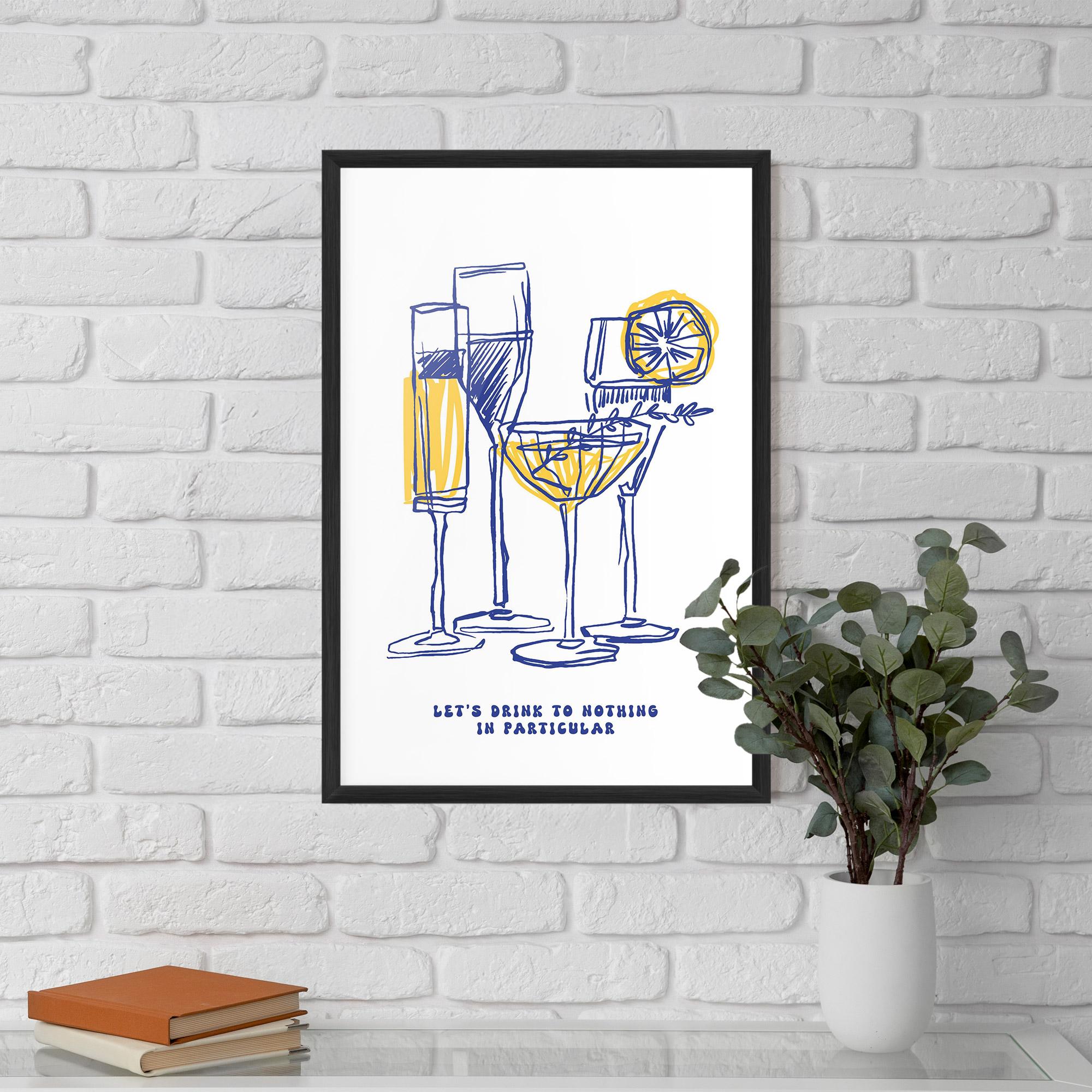 Рамкиран постер Lets Drink mockup 5