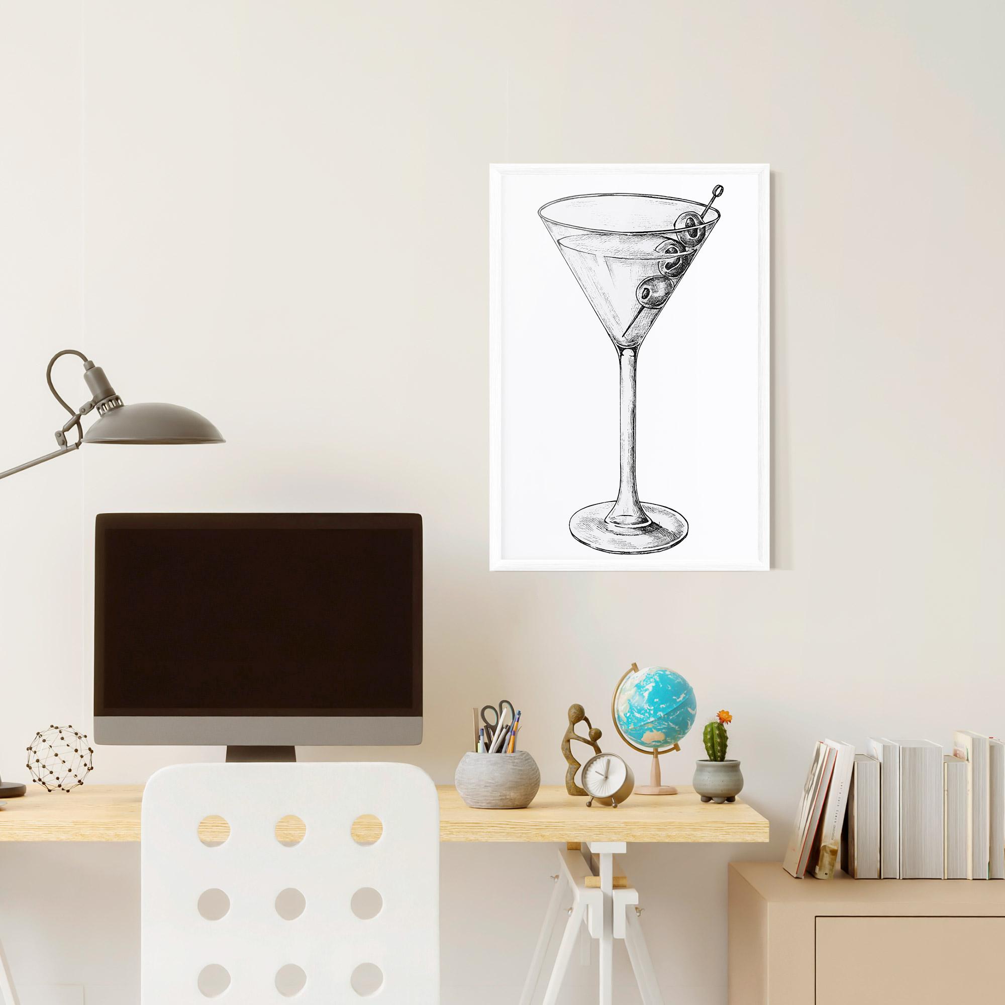 Рамкиран постер Hand Drawn Glass mockup 6