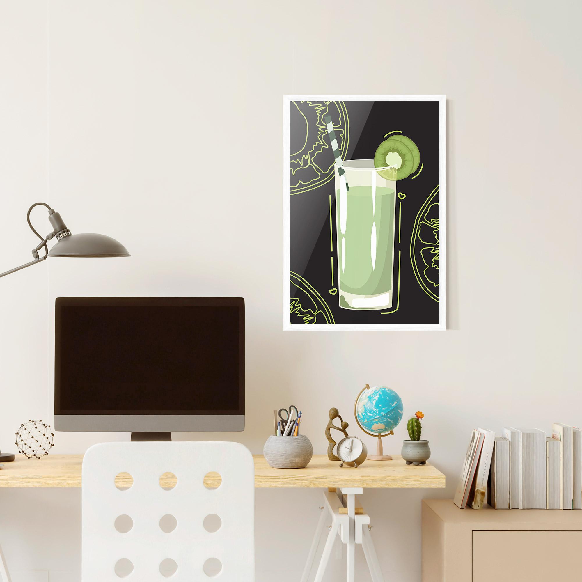 Рамкиран постер Kiwi Drink mockup 6