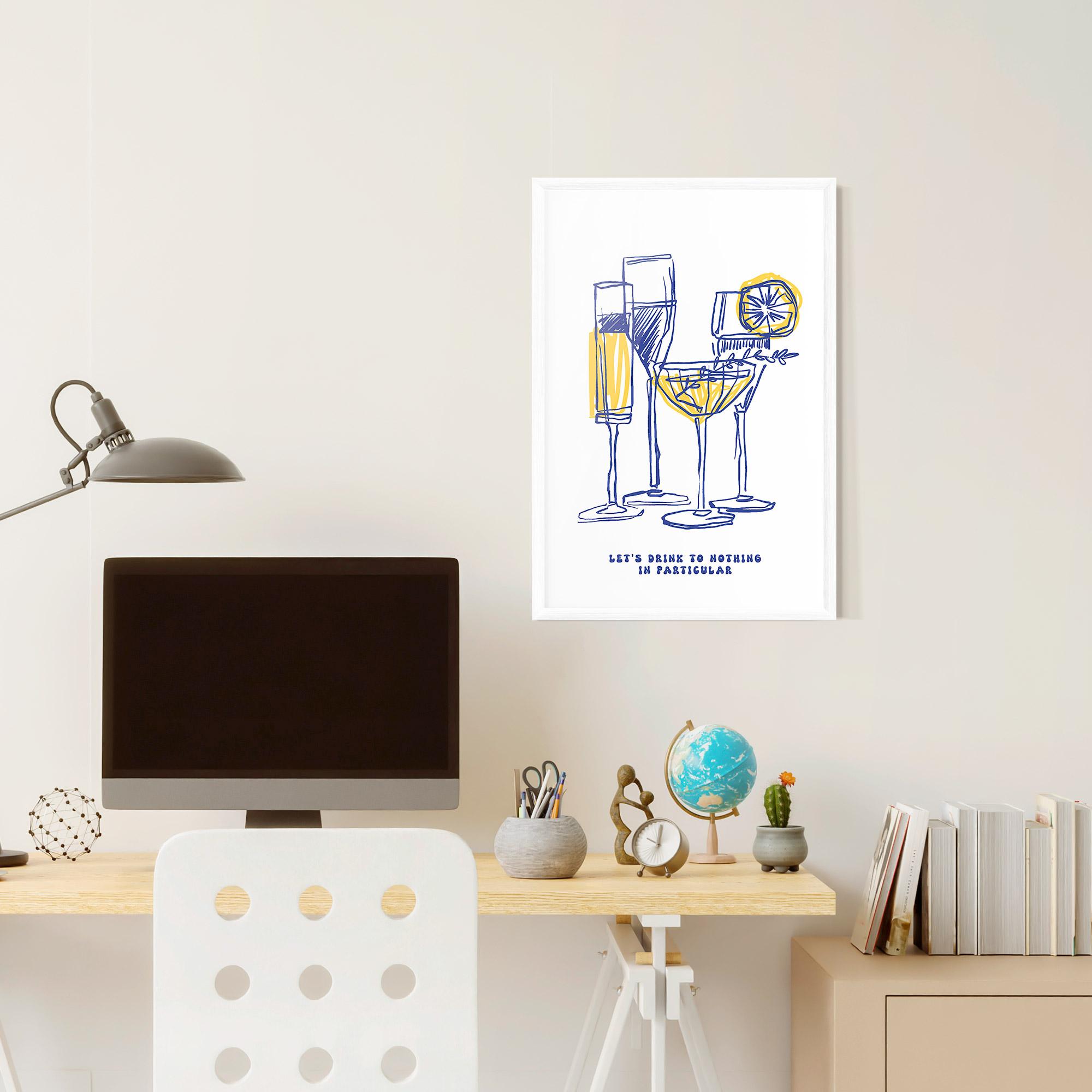 Рамкиран постер Lets Drink mockup 6