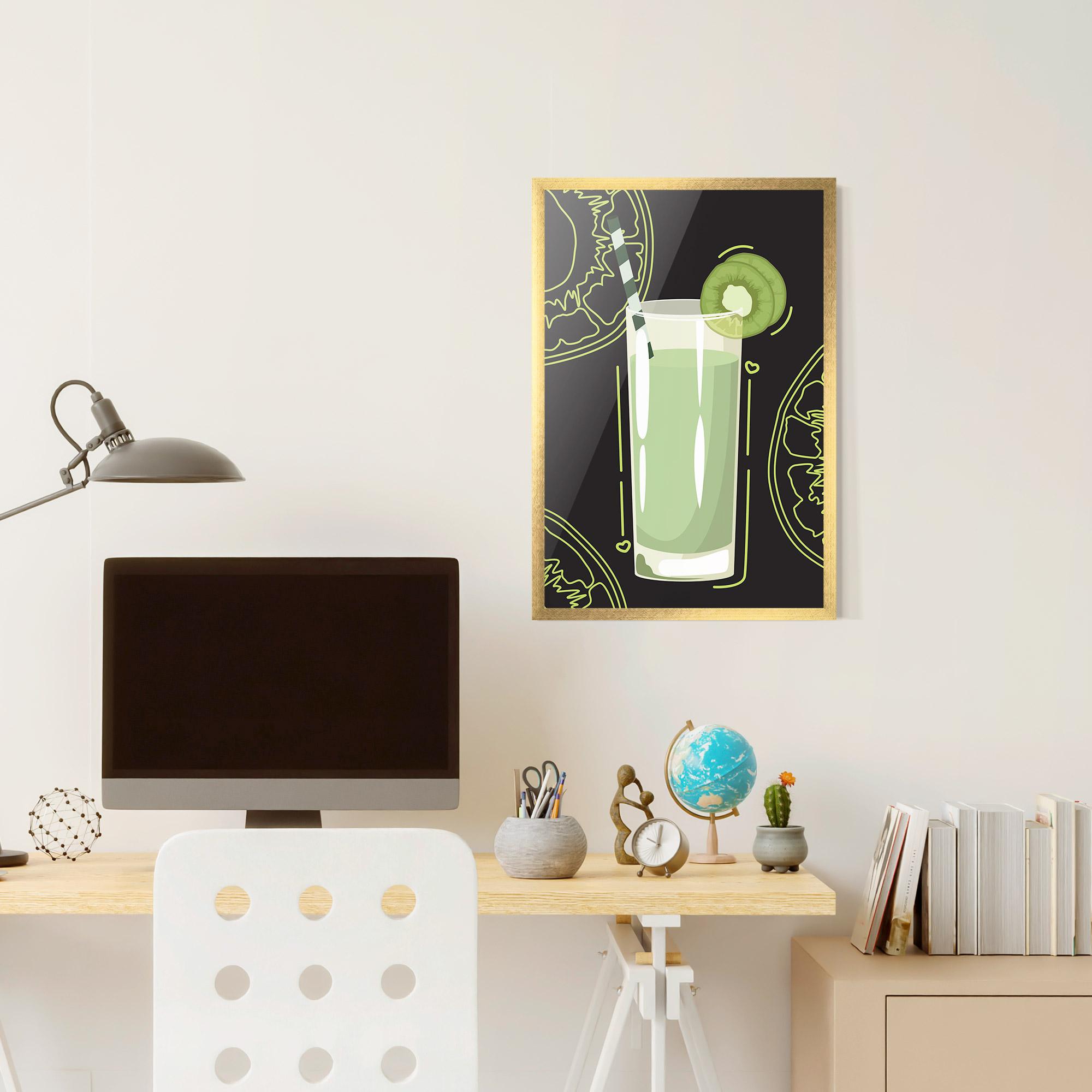 Рамкиран постер Kiwi Drink mockup 6