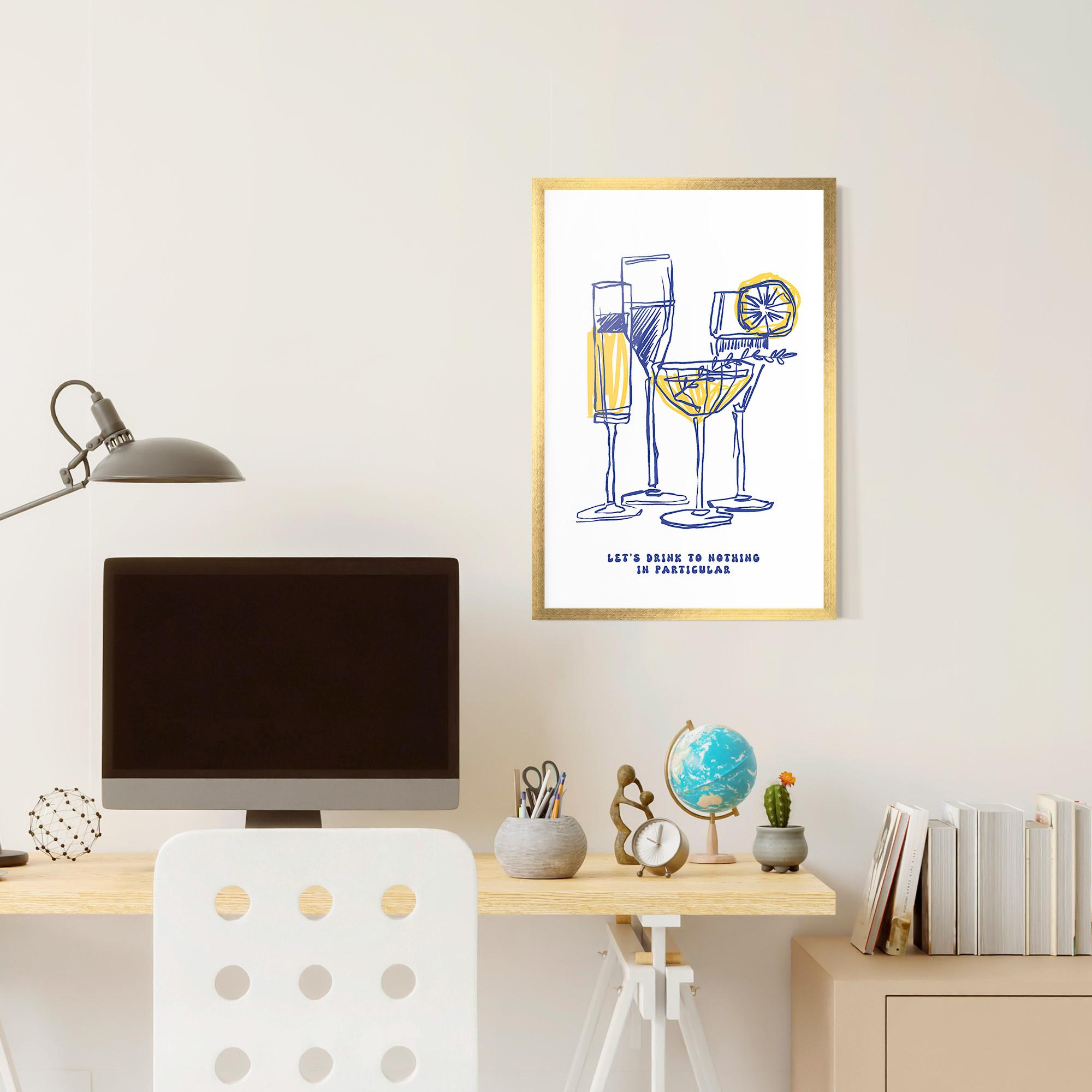 Рамкиран постер Lets Drink mockup 6