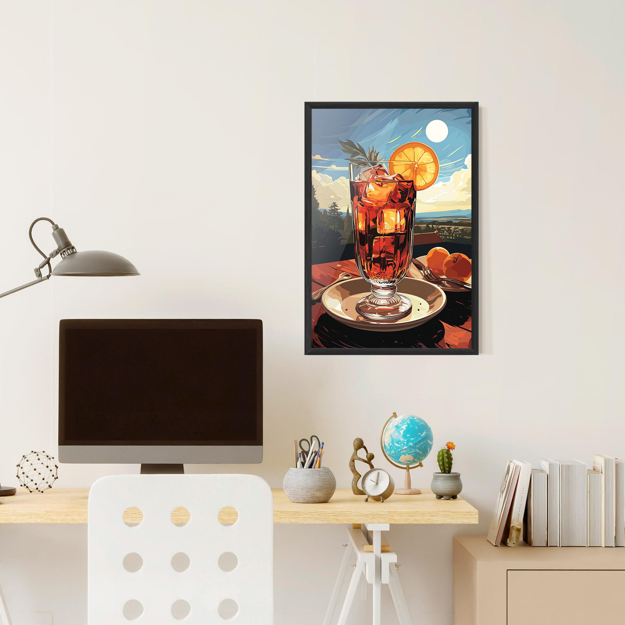 Рамкиран постер Cocktail Orange mockup 6