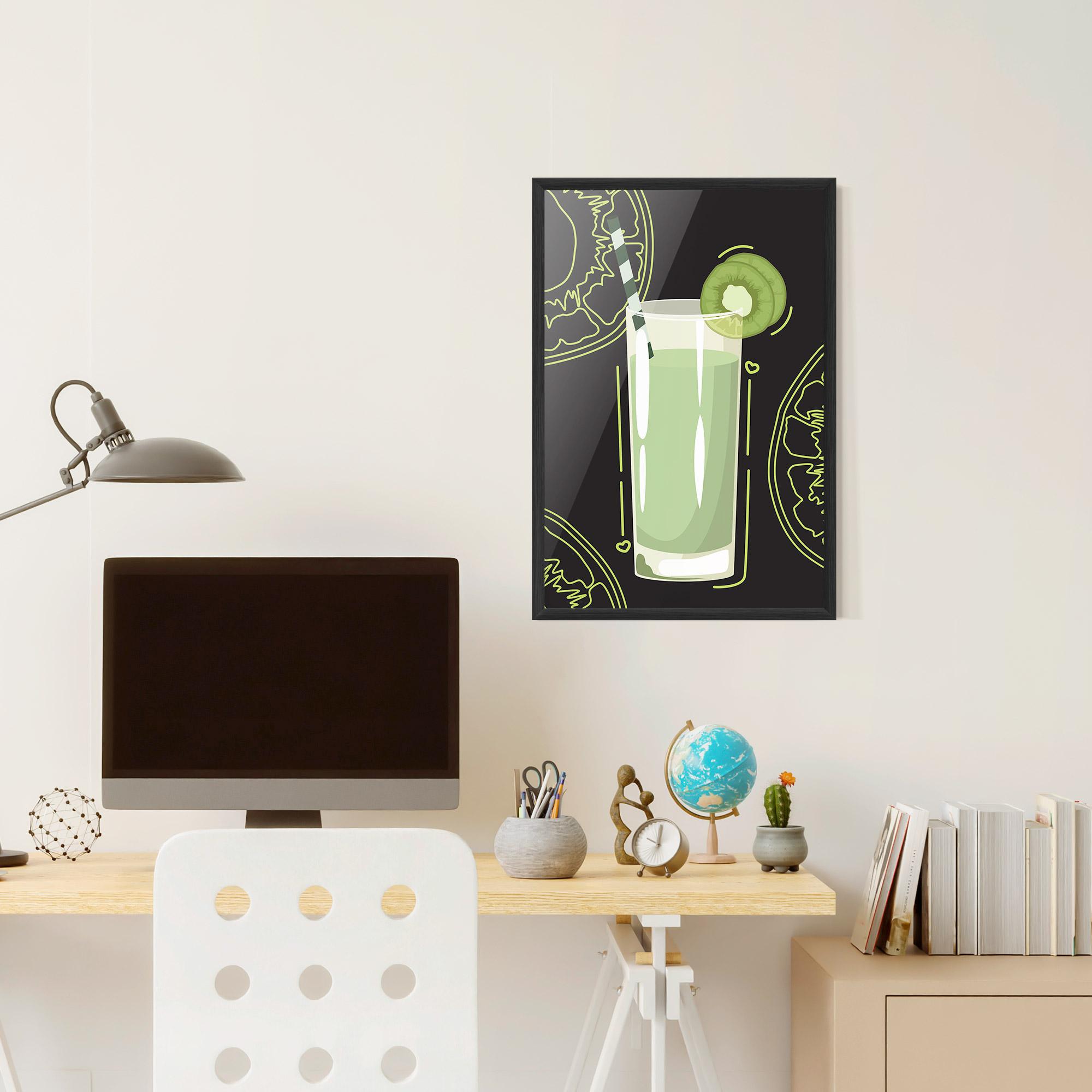 Рамкиран постер Kiwi Drink mockup 6