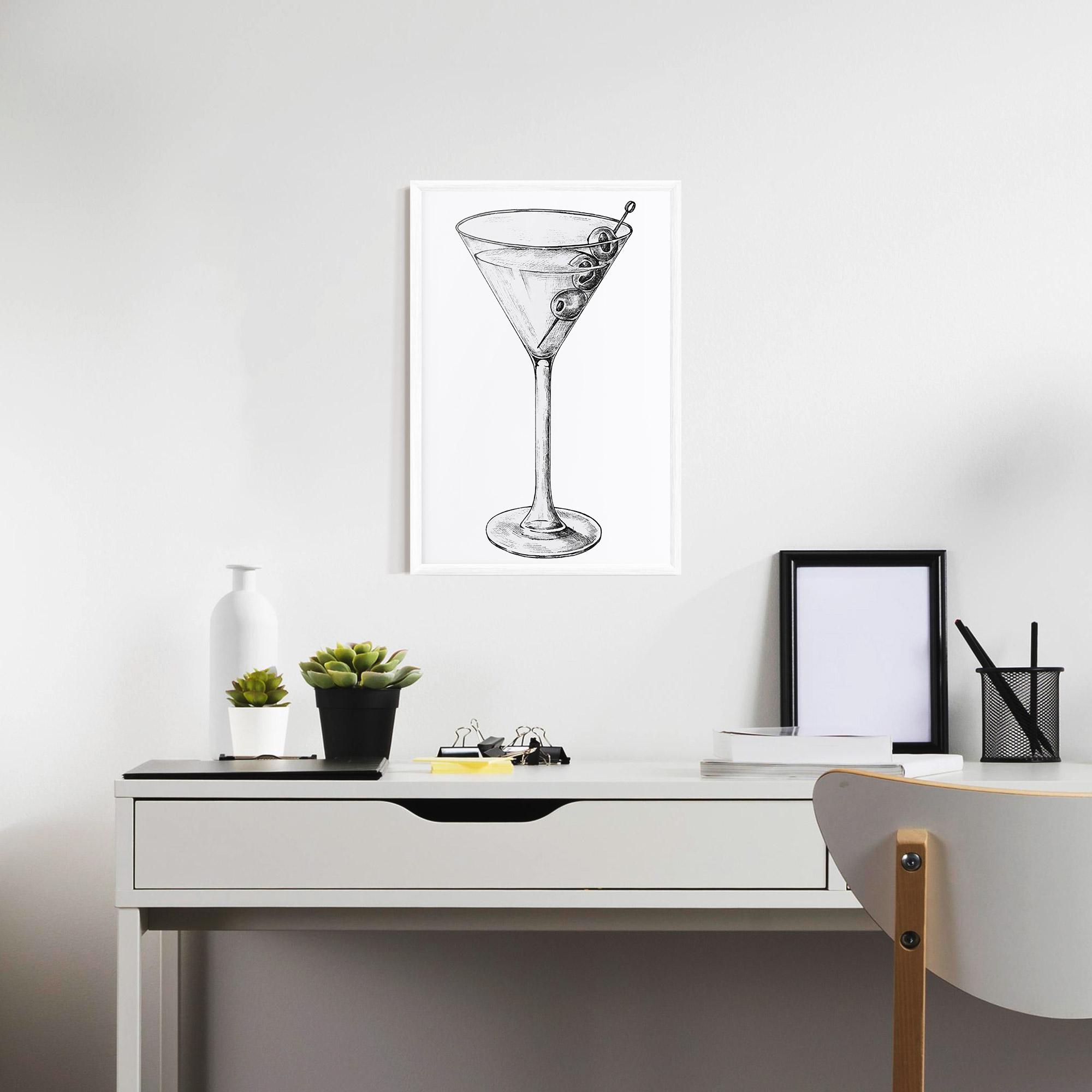 Рамкиран постер Hand Drawn Glass mockup 7