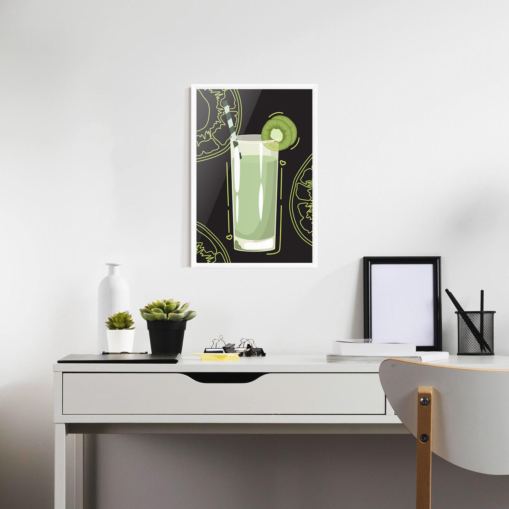Рамкиран постер Kiwi Drink mockup 7