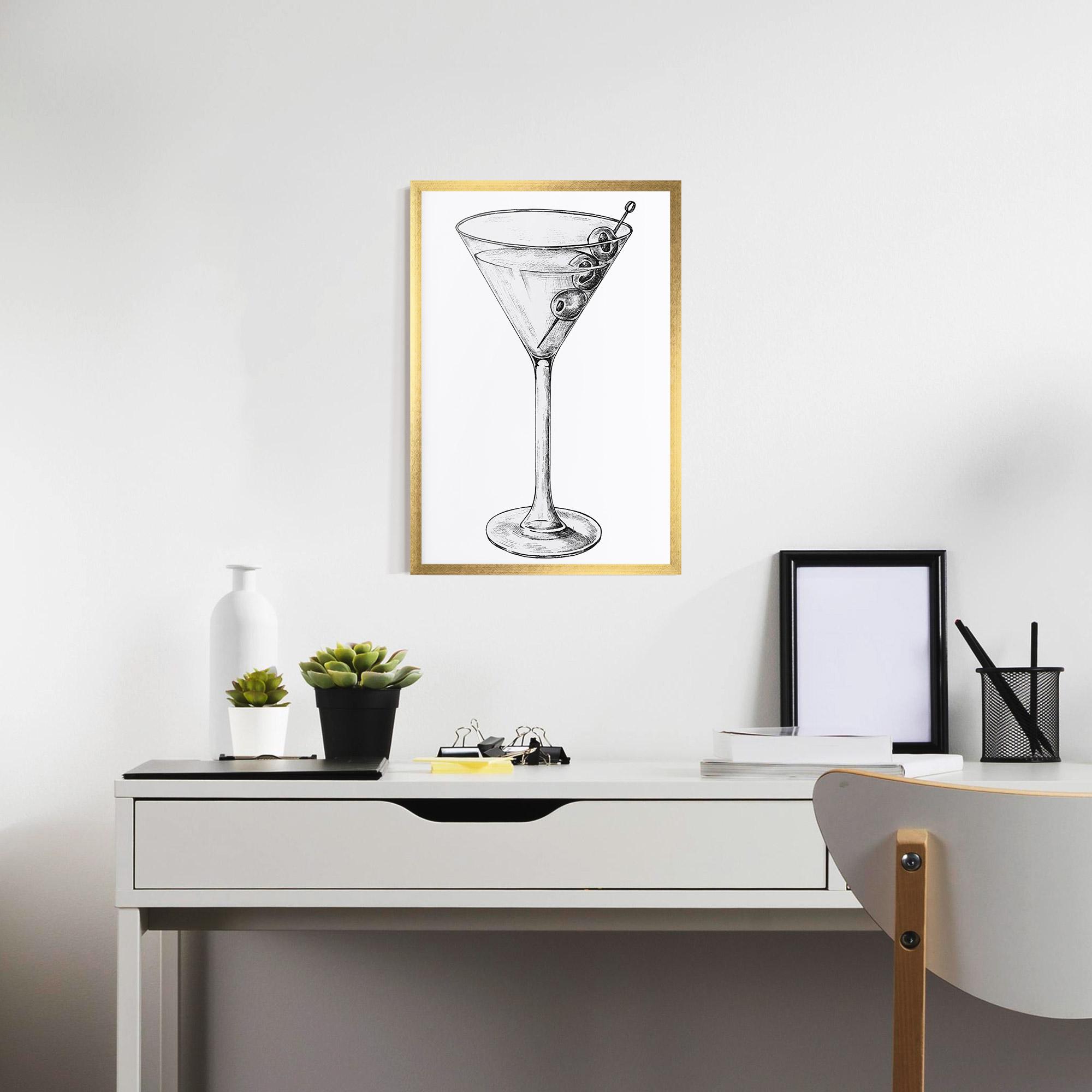 Рамкиран постер Hand Drawn Glass mockup 7