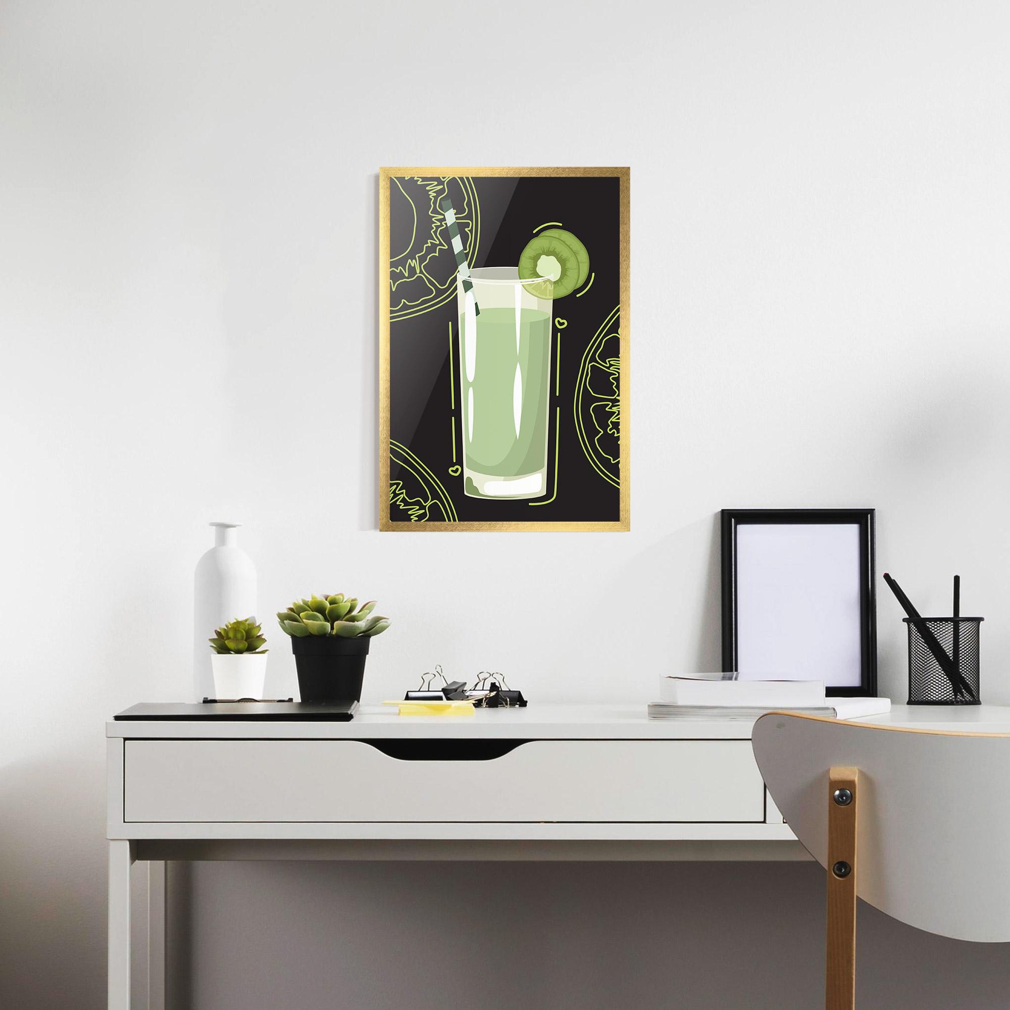 Рамкиран постер Kiwi Drink mockup 7