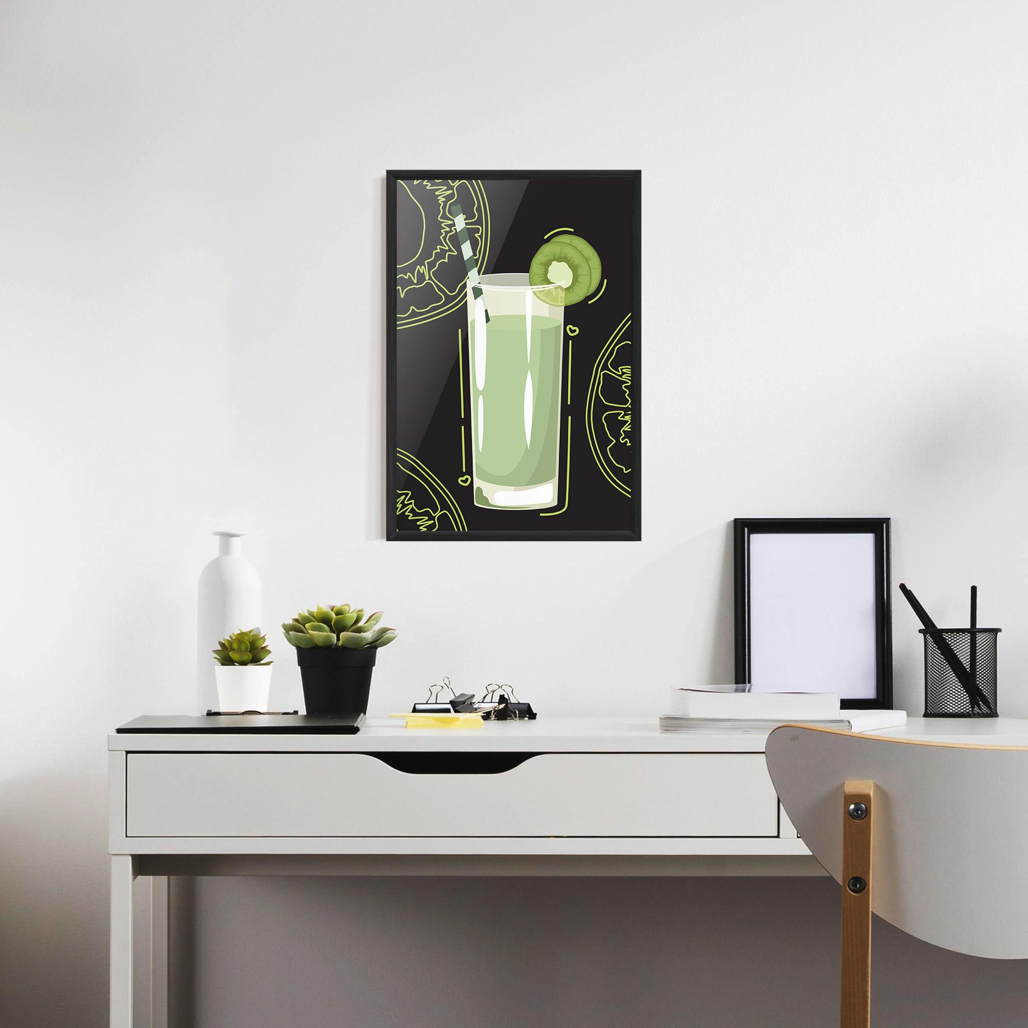 Рамкиран постер Kiwi Drink mockup 7