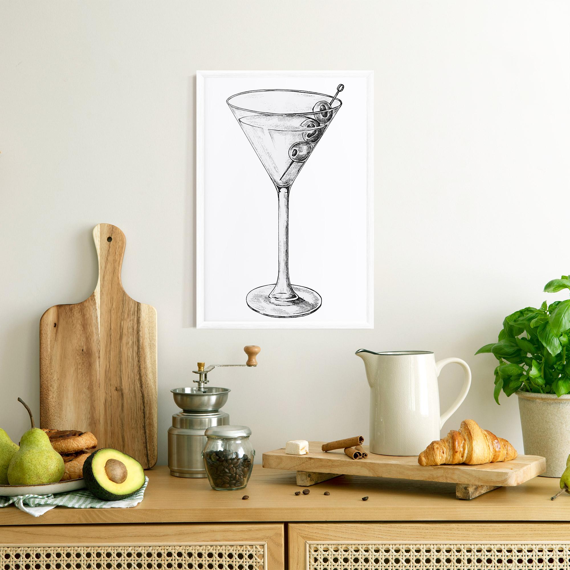 Рамкиран постер Hand Drawn Glass mockup 8