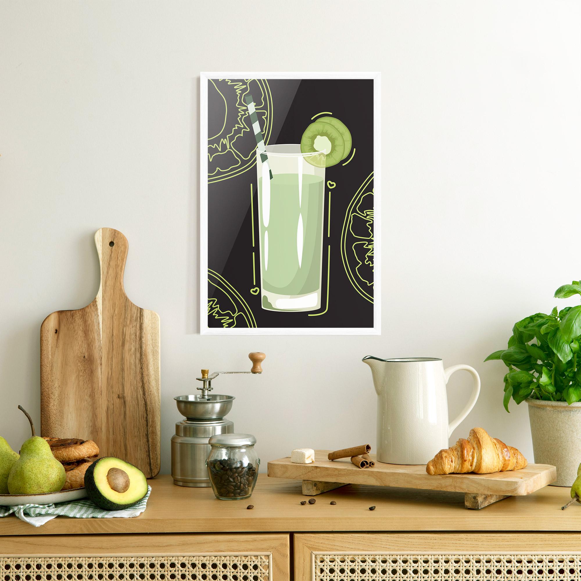 Рамкиран постер Kiwi Drink mockup 8