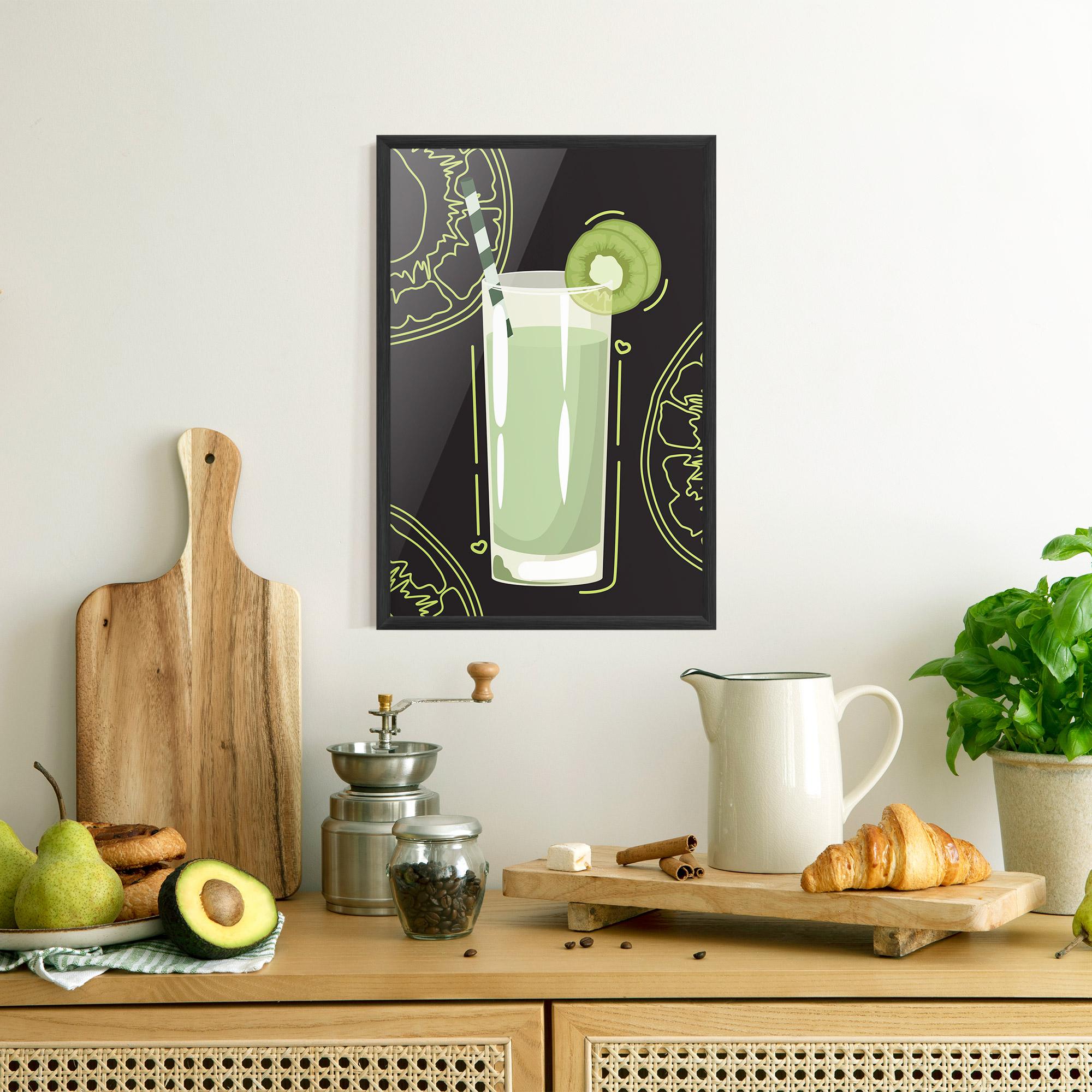 Рамкиран постер Kiwi Drink mockup 8