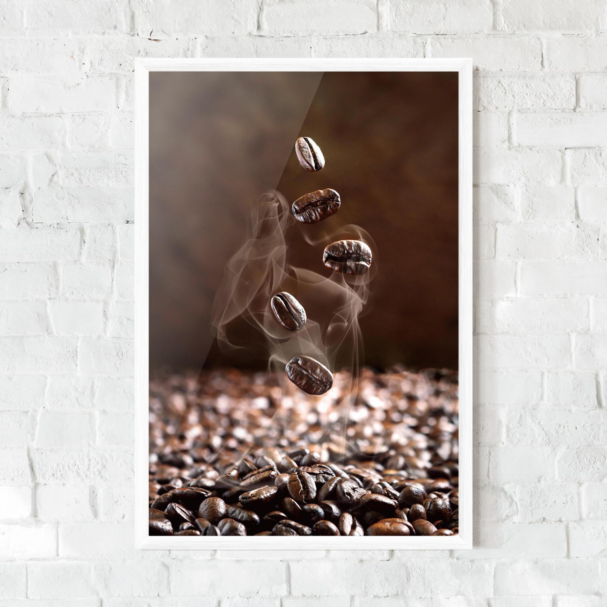 Рамкиран постер Close Up Falling Beans mockup 0