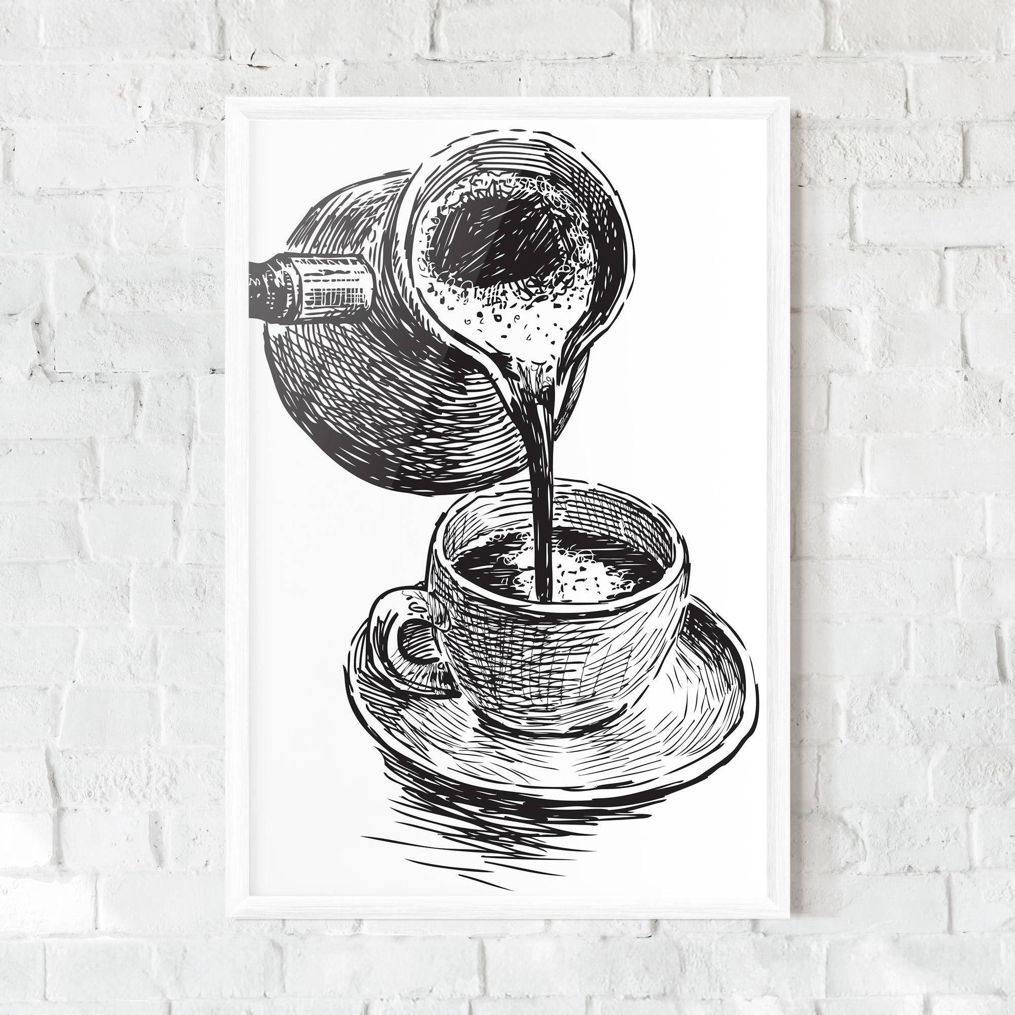 Рамкиран постер Coffee Serving mockup 0