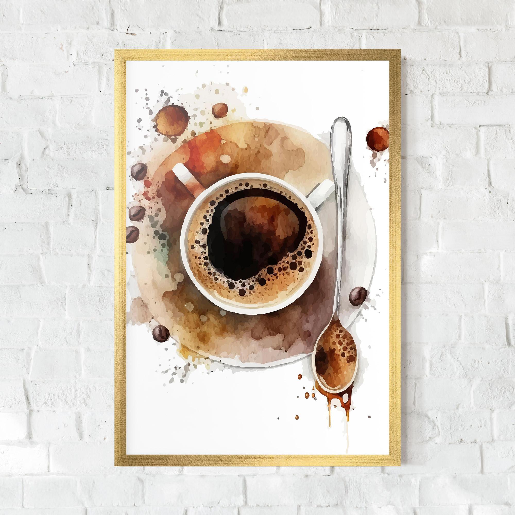 Рамкиран постер Coffee Liquid mockup 0
