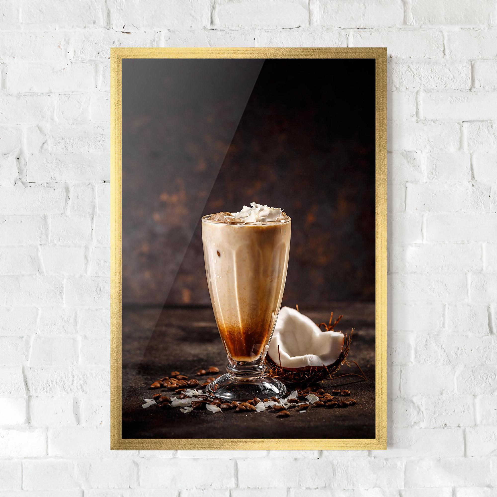 Рамкиран постер Tasty Coconut Coffee mockup 0
