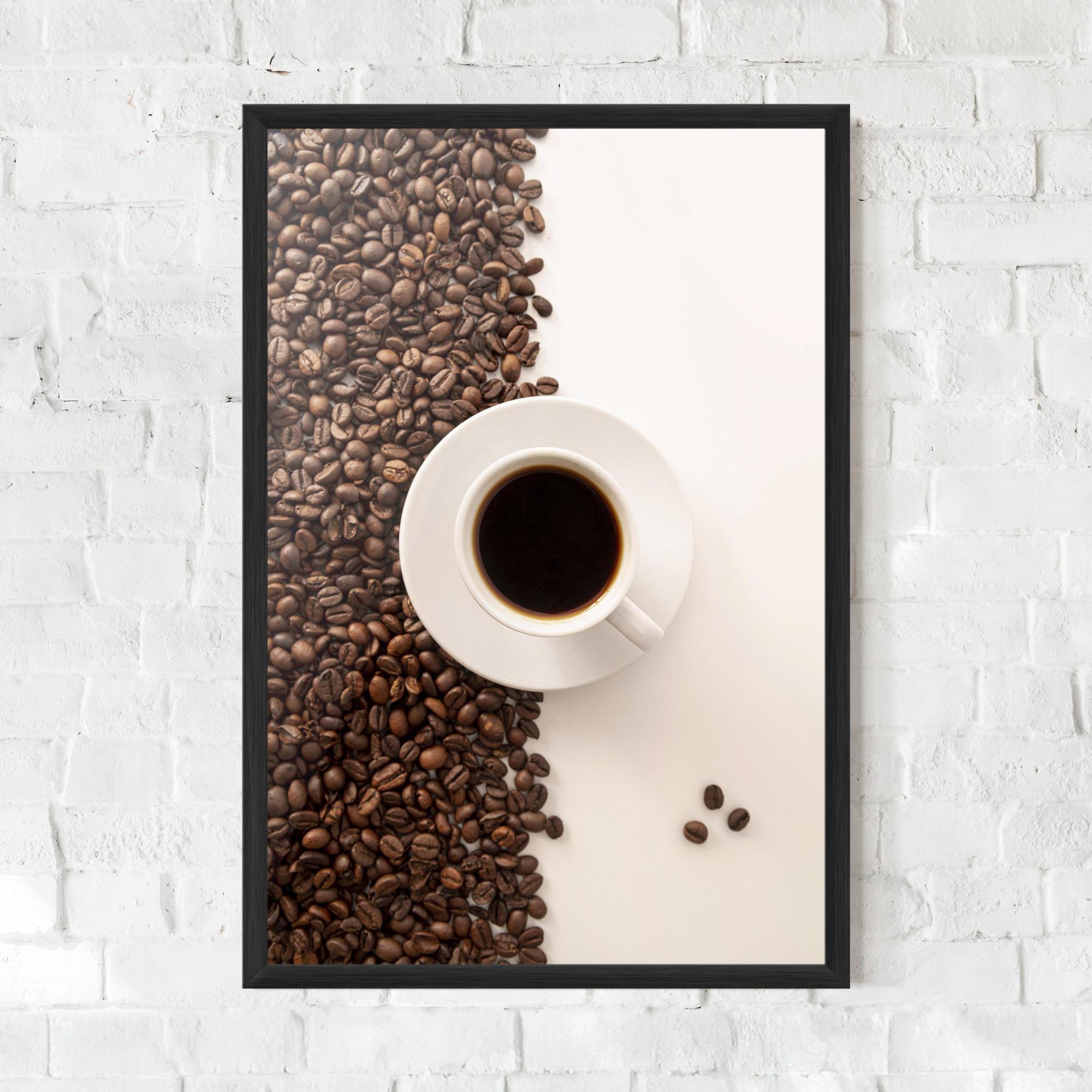 Рамкиран постер Contrasted Coffee mockup 0