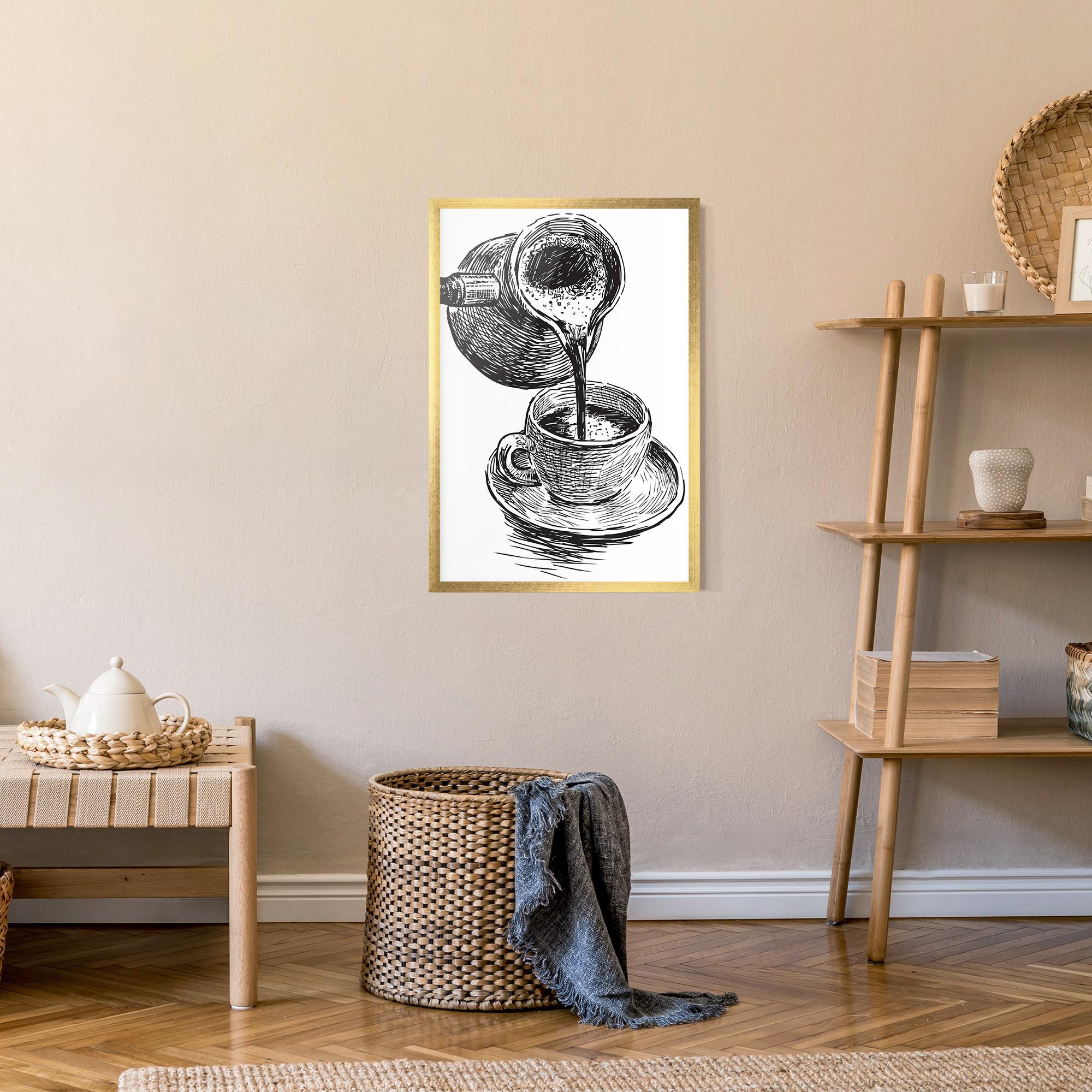 Рамкиран постер Coffee Serving mockup 9