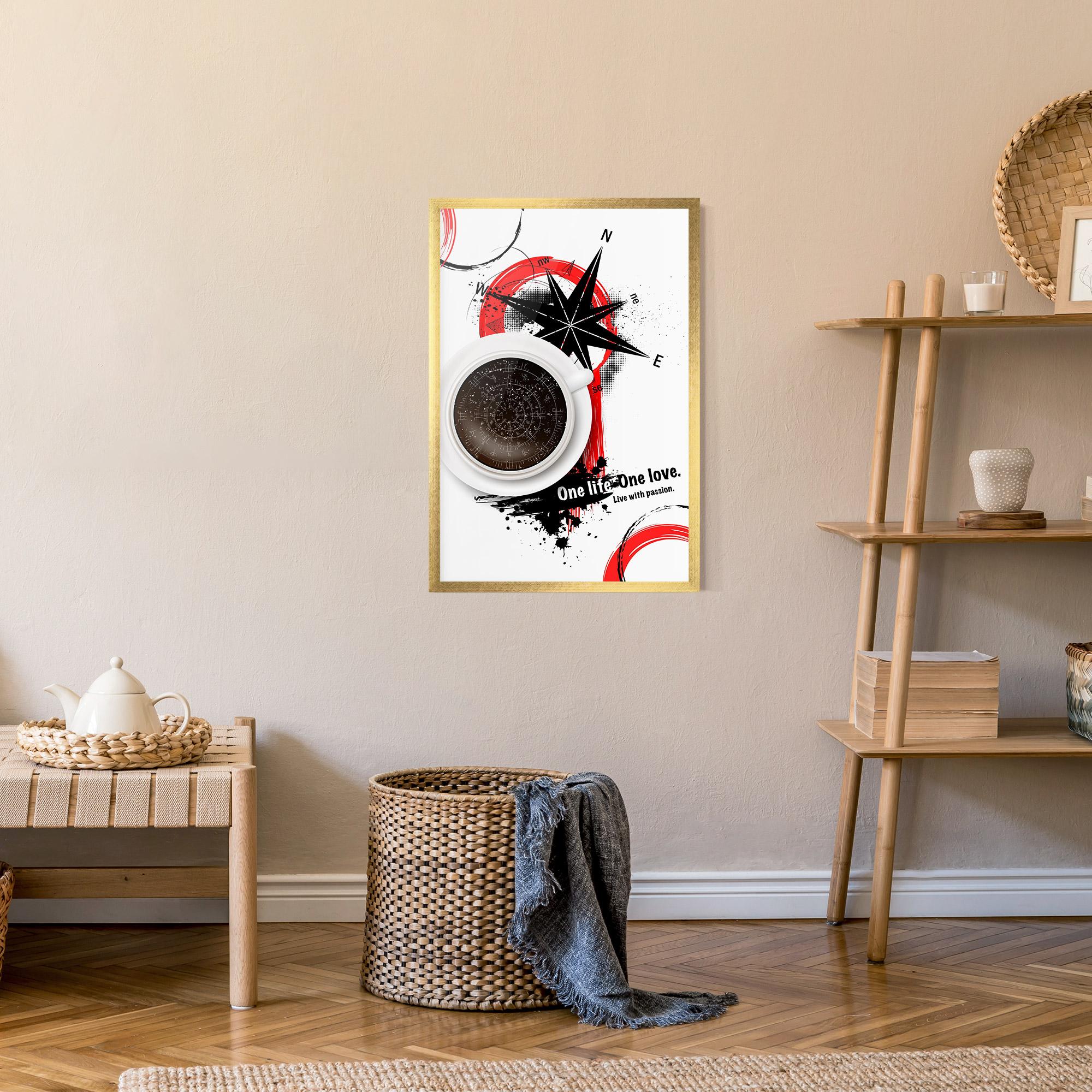 Рамкиран постер Live With Passion mockup 9