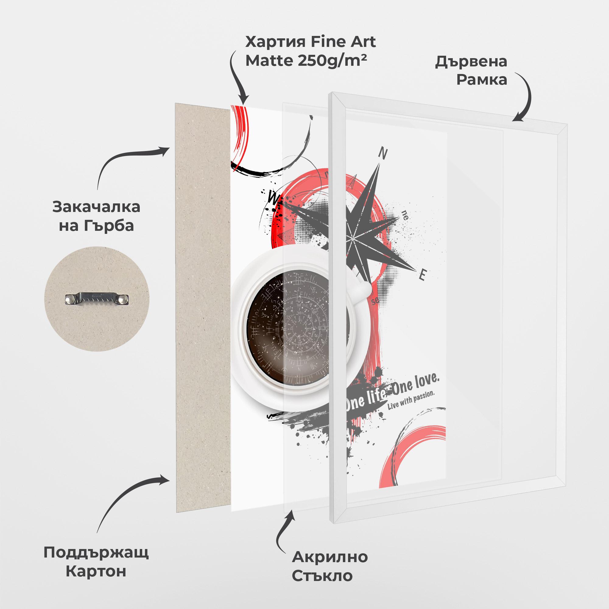 Рамкиран постер Live With Passion mockup 1