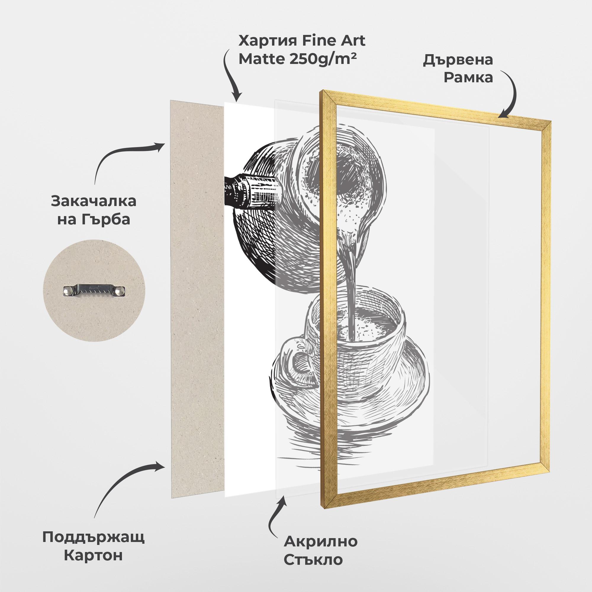 Рамкиран постер Coffee Serving mockup 1