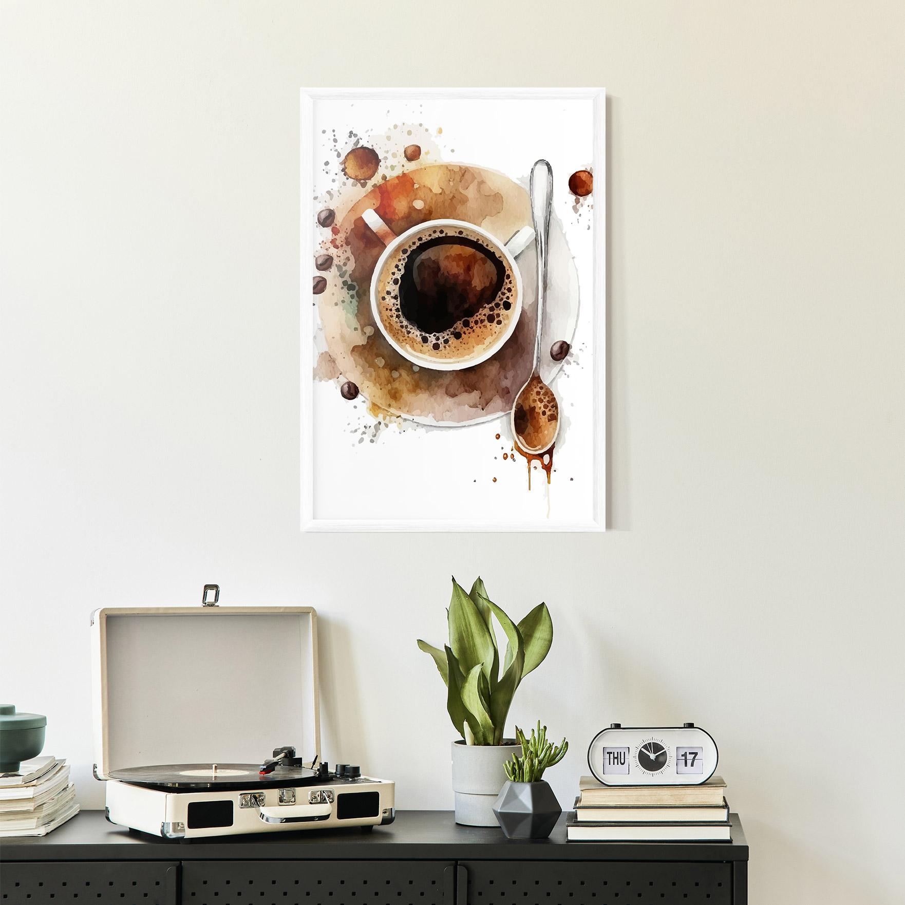 Рамкиран постер Coffee Liquid mockup 2