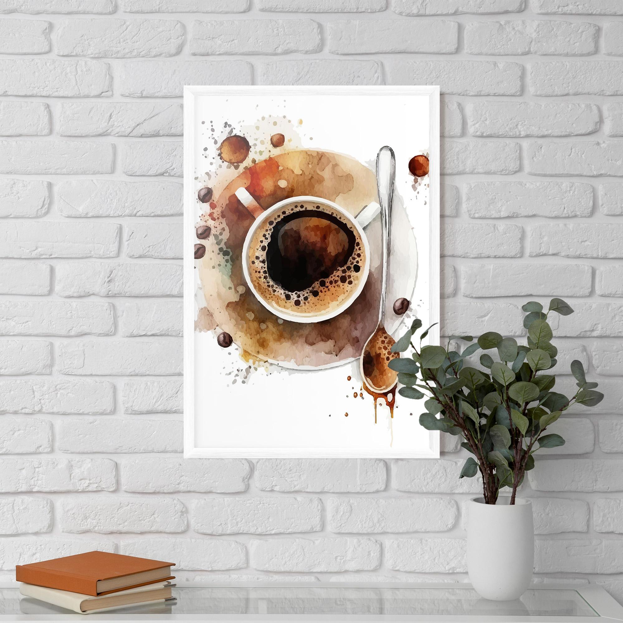 Рамкиран постер Coffee Liquid mockup 5