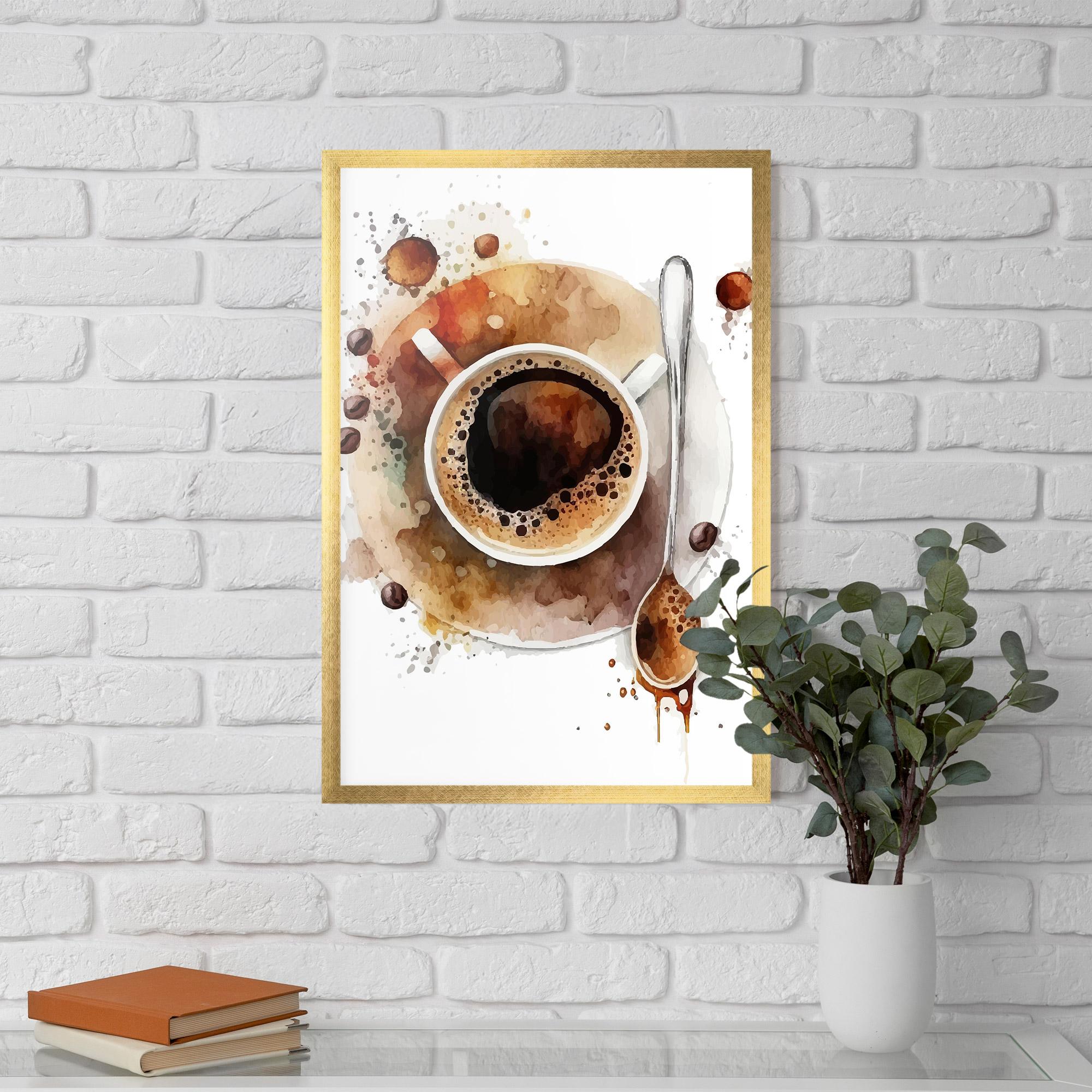 Рамкиран постер Coffee Liquid mockup 5