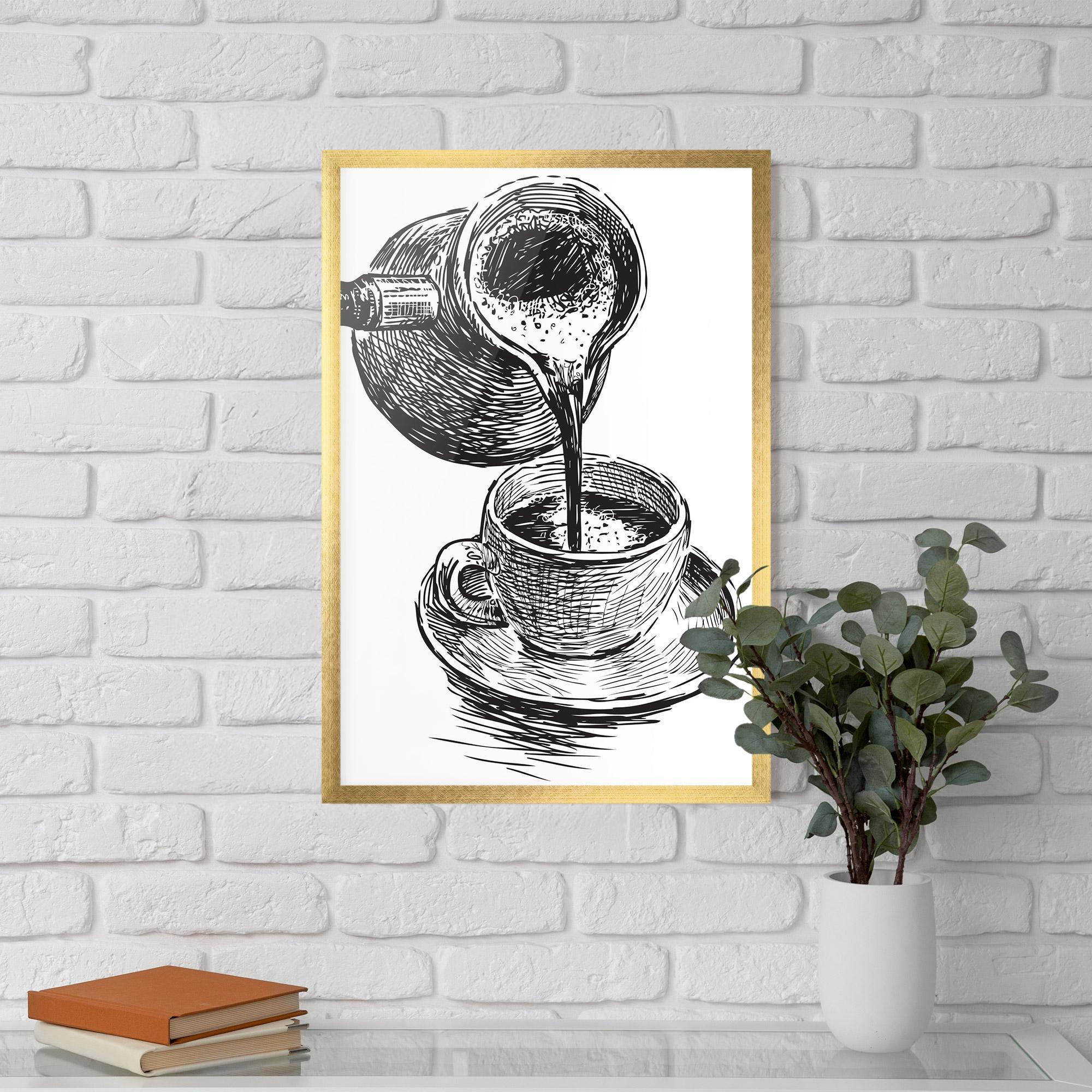 Рамкиран постер Coffee Serving mockup 5