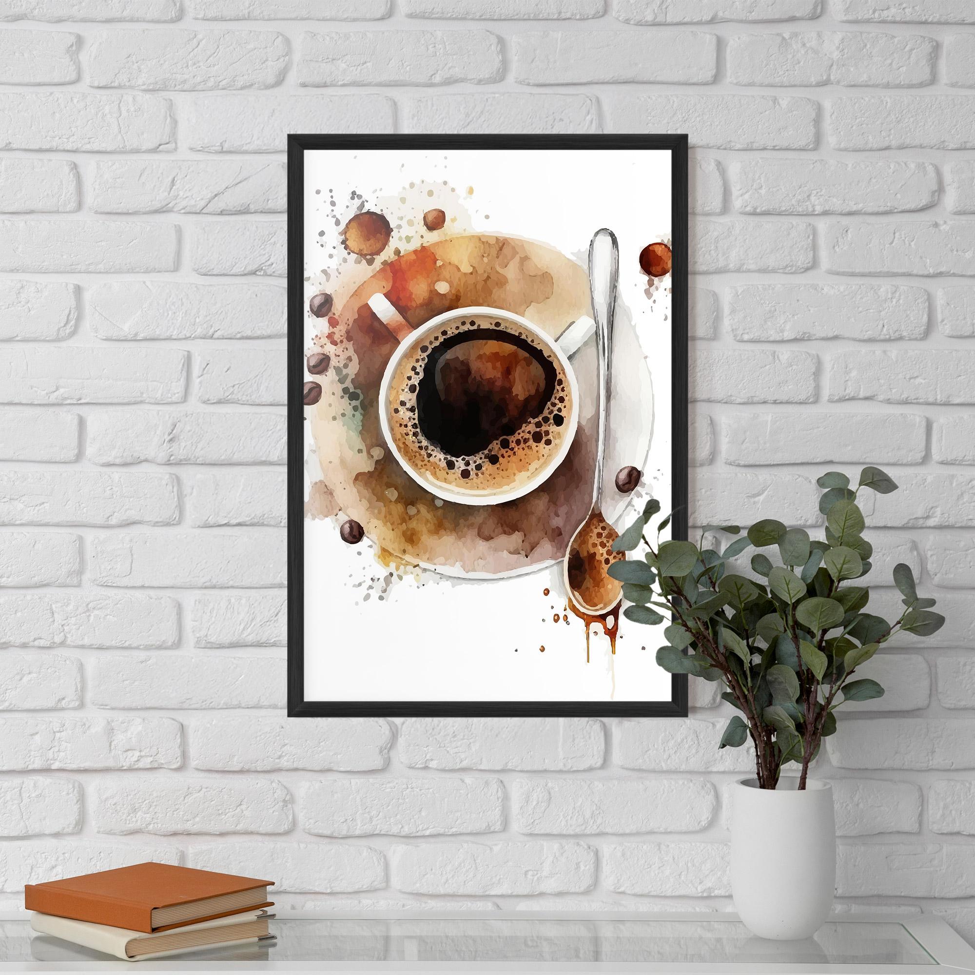Рамкиран постер Coffee Liquid mockup 5