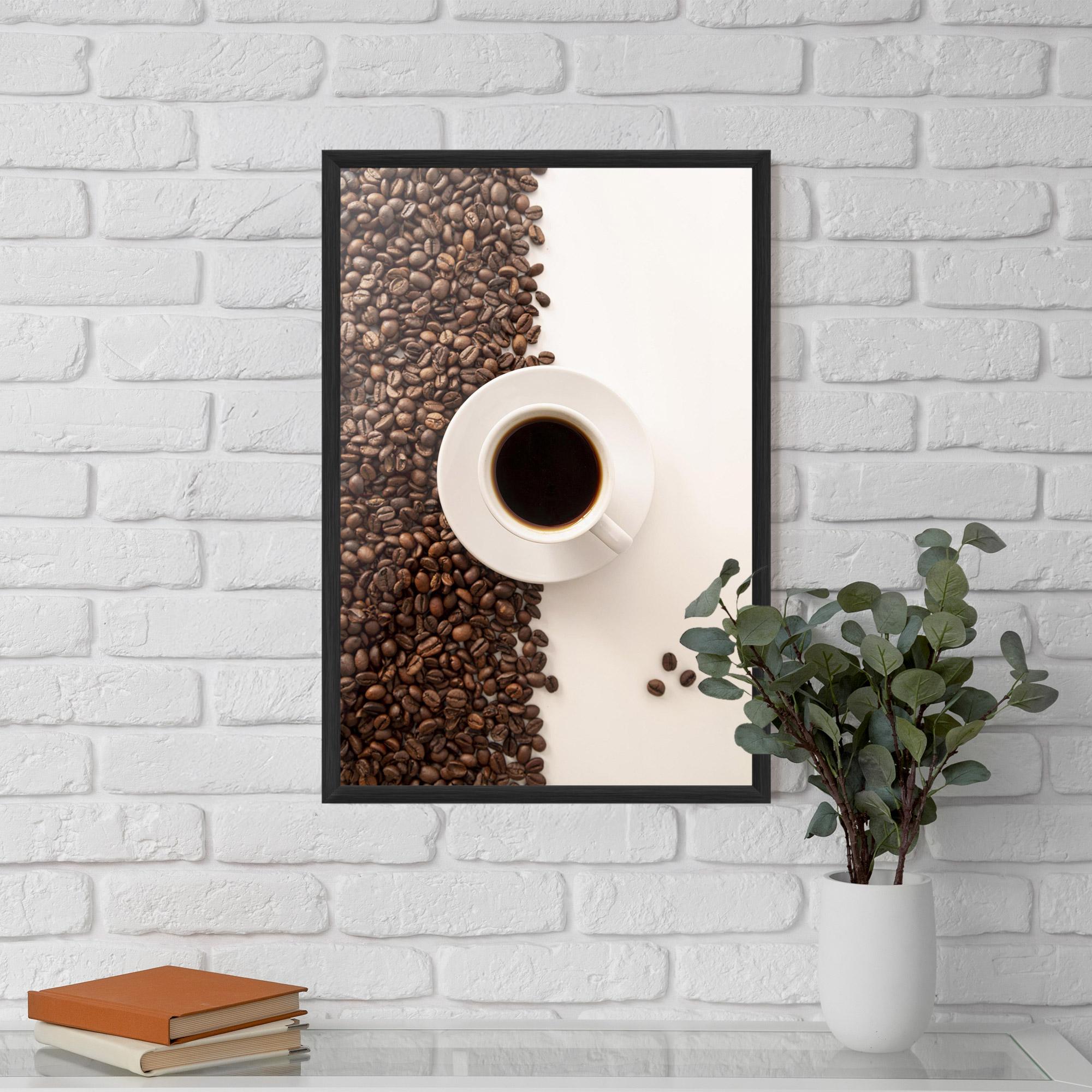 Рамкиран постер Contrasted Coffee mockup 5