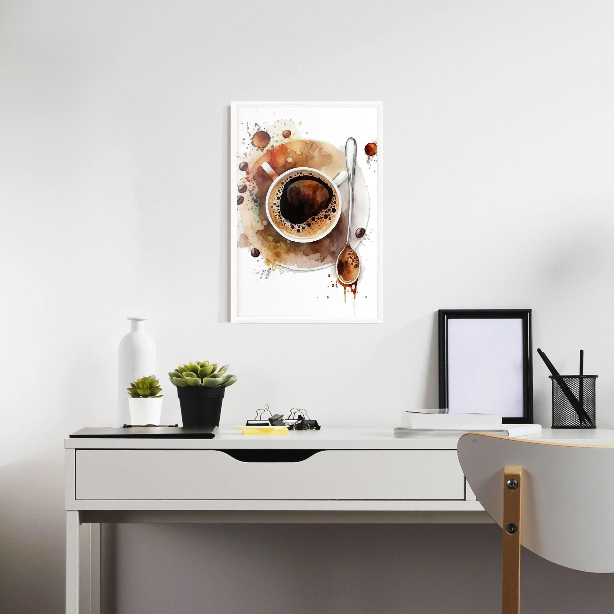 Рамкиран постер Coffee Liquid mockup 7