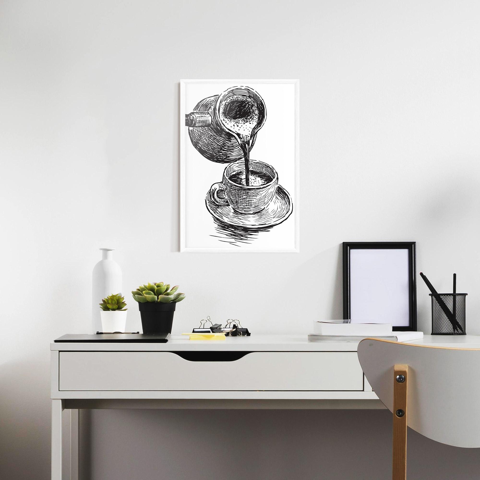 Рамкиран постер Coffee Serving mockup 7