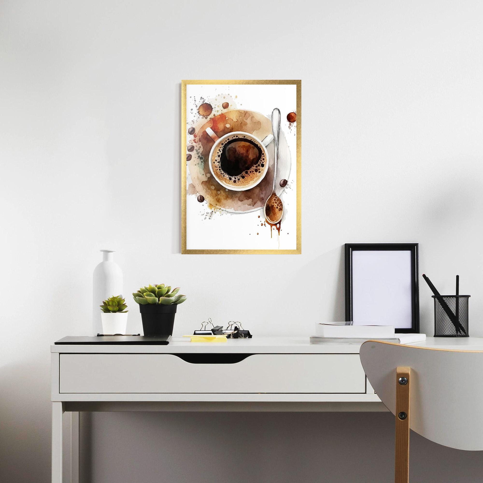 Рамкиран постер Coffee Liquid mockup 7
