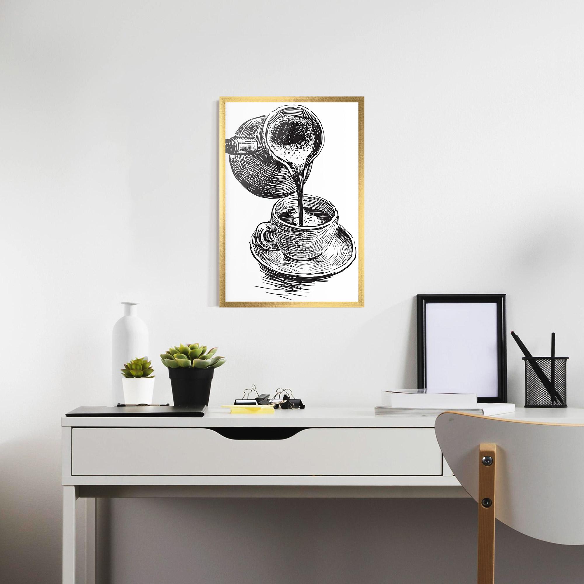 Рамкиран постер Coffee Serving mockup 7